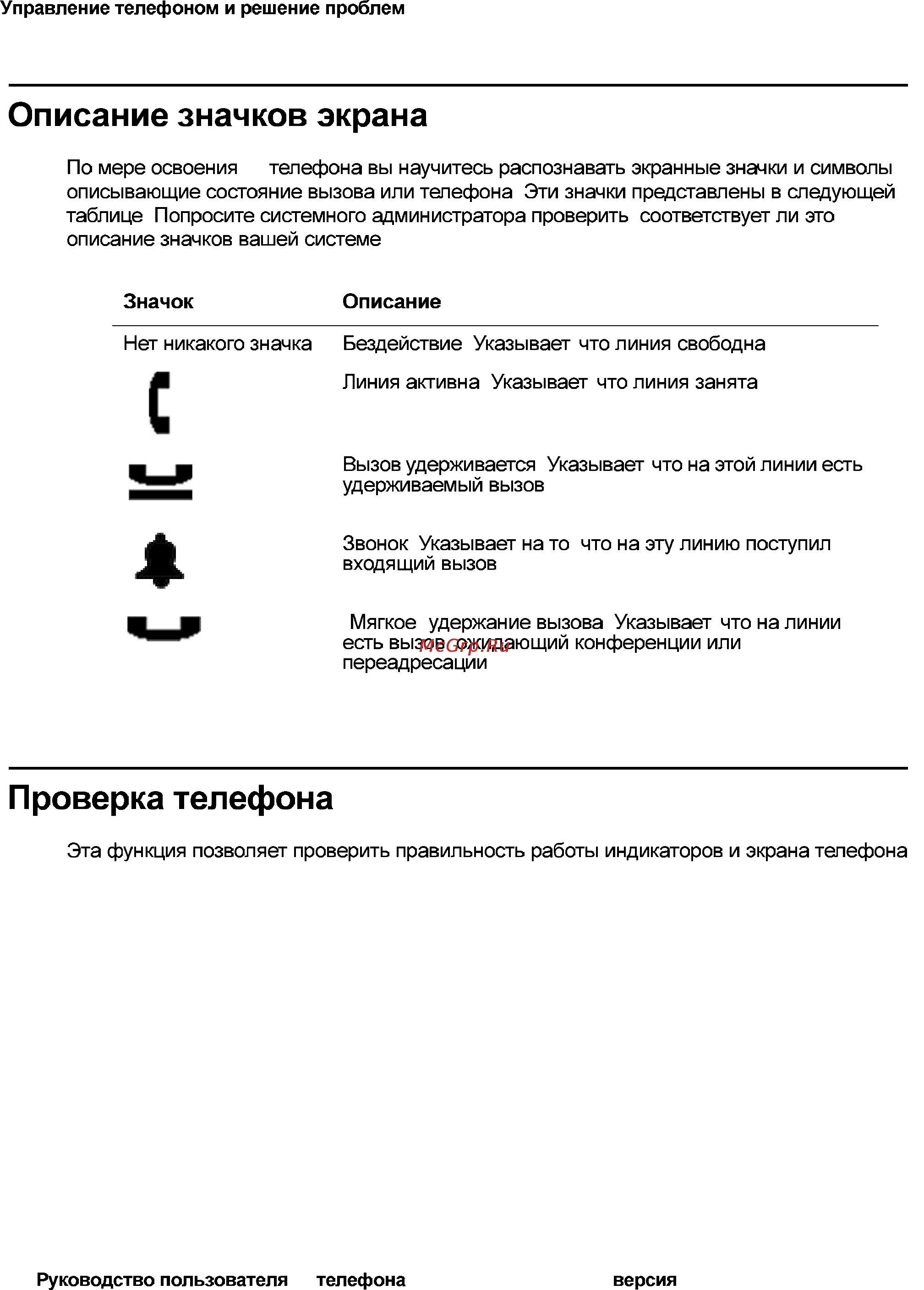 Avaya 4621 [92/104] Описание значков экрана