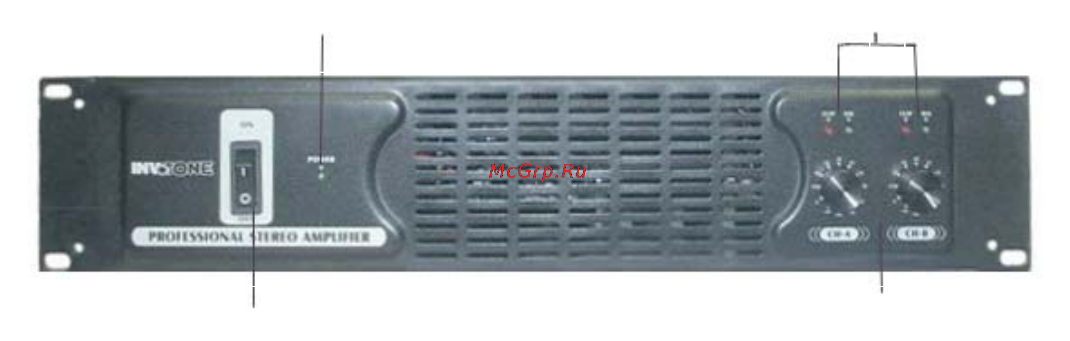 Invotone B1500 [4/12] Выходы на разъемах speakon и закрутка для простоты коммутации переключаемый режим выхода stereo parallel и bridged стерео параллельный моно и мостовой
