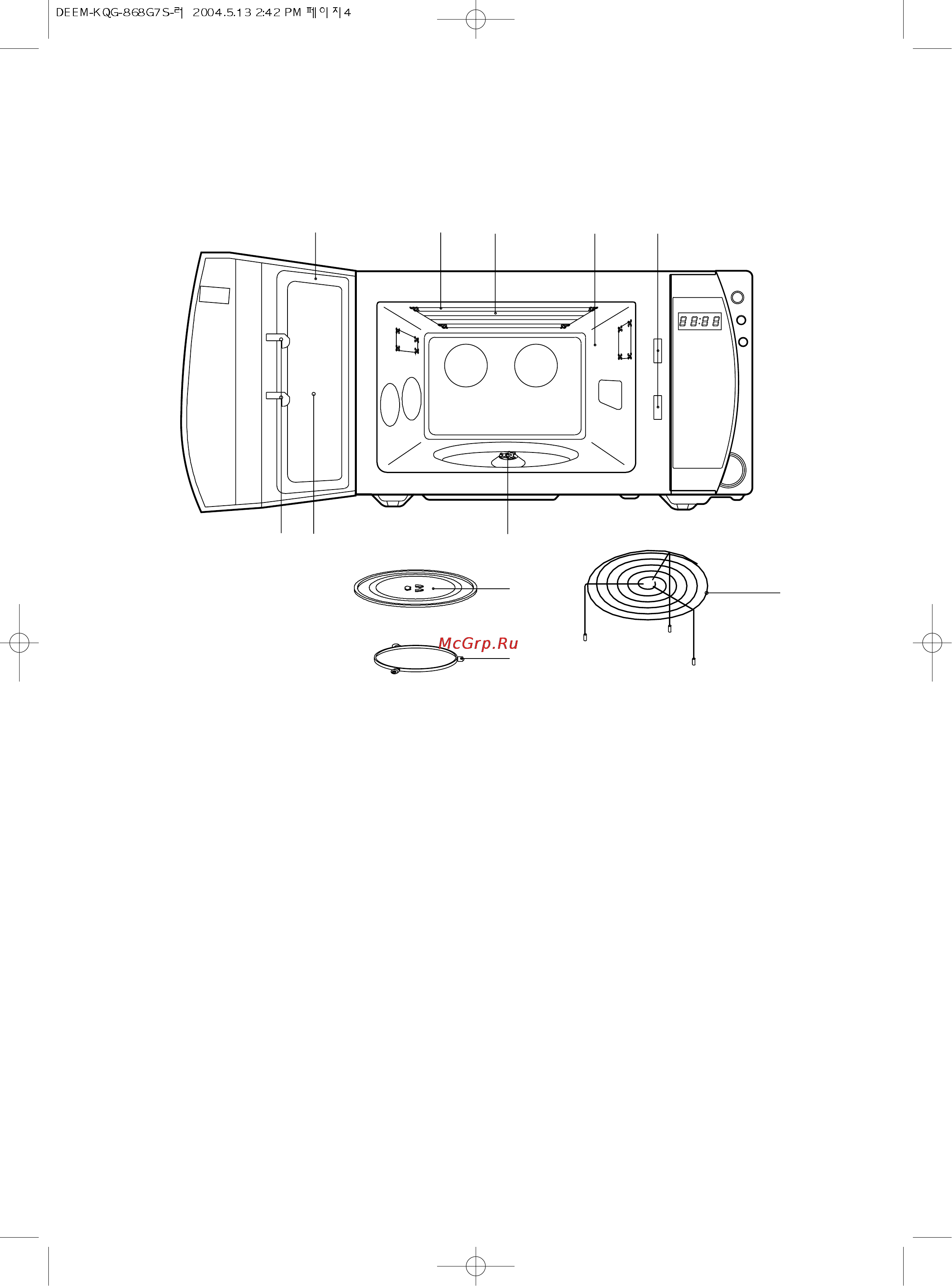 Daewoo Electronics KQG-868G [5/44] Внешний вид и особенности печи