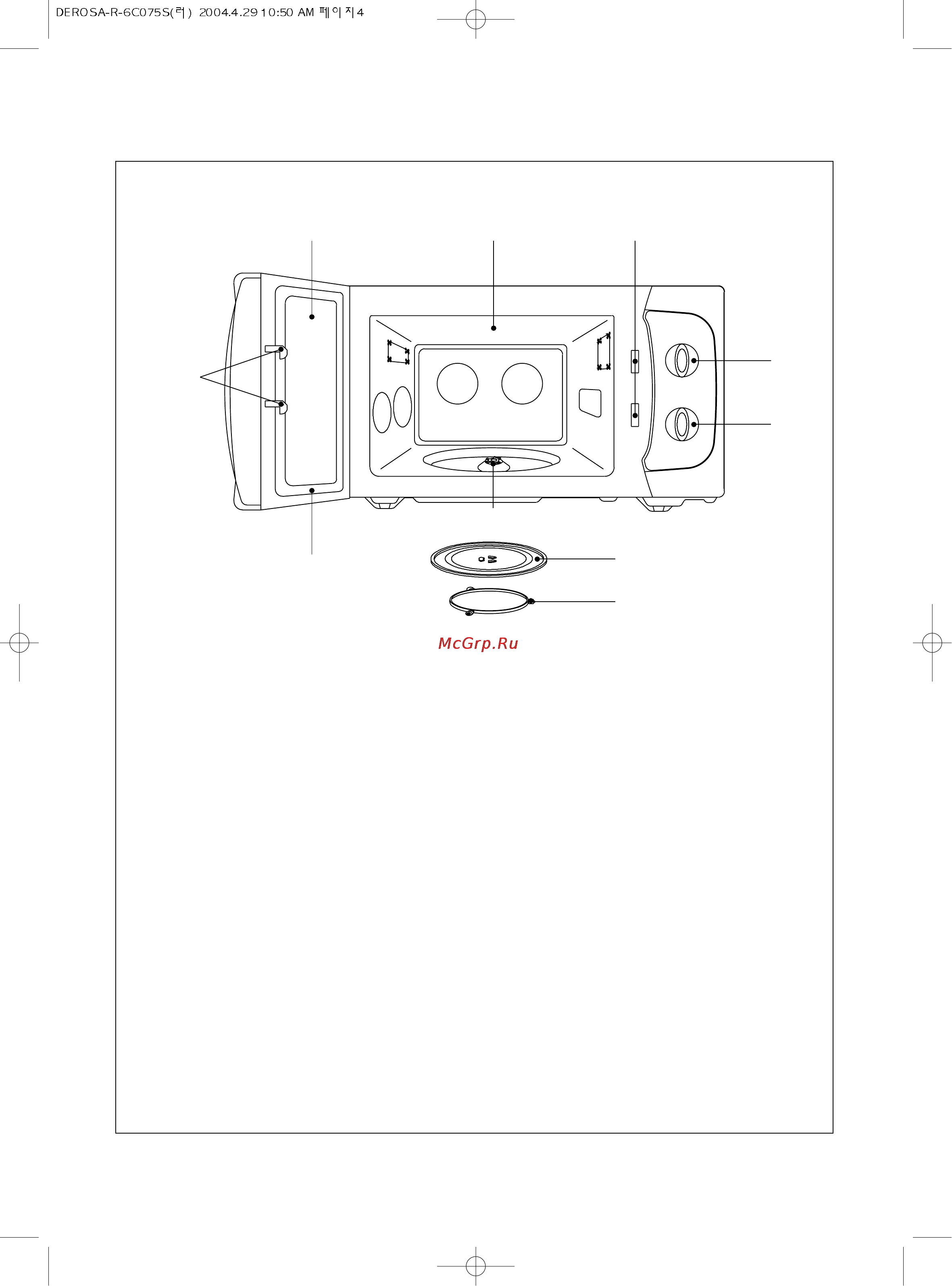 Daewoo Electronics KOR-6C07 [6/10] Внешний вид и особенности печи