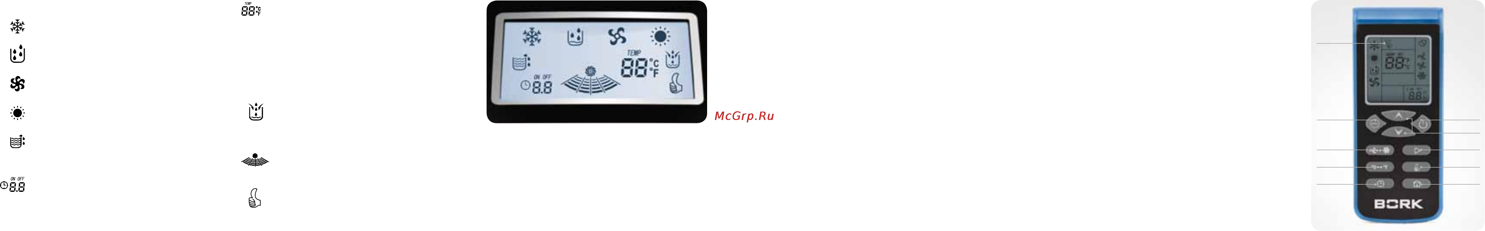 Bork Y501 [9/21] Пульт дистанционного управления