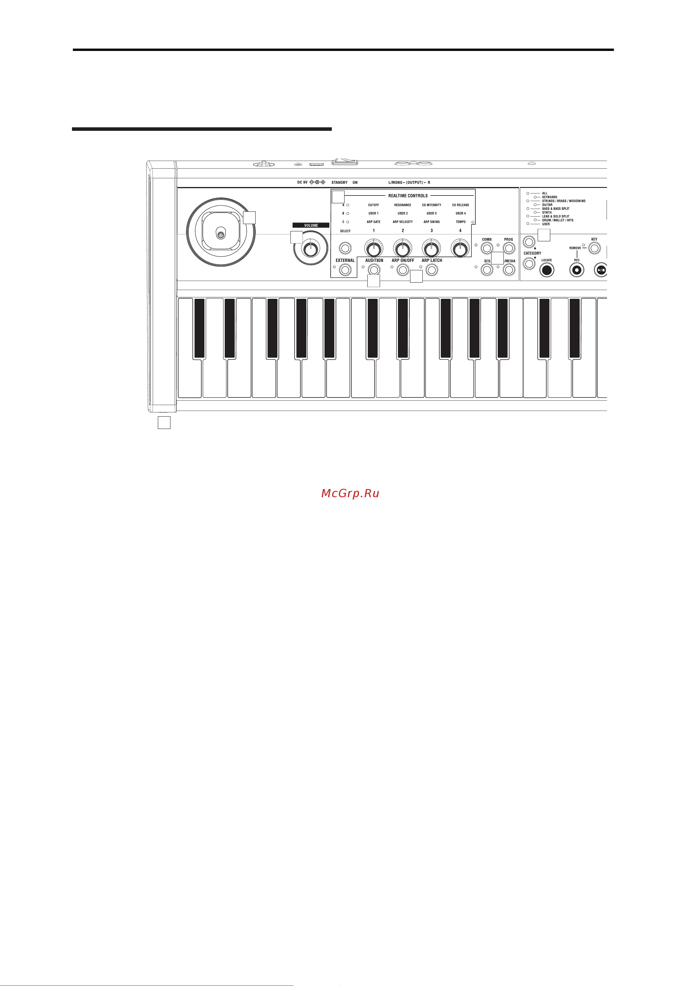 Korg MICROSTATION [6/80] Передняя и задняя панели