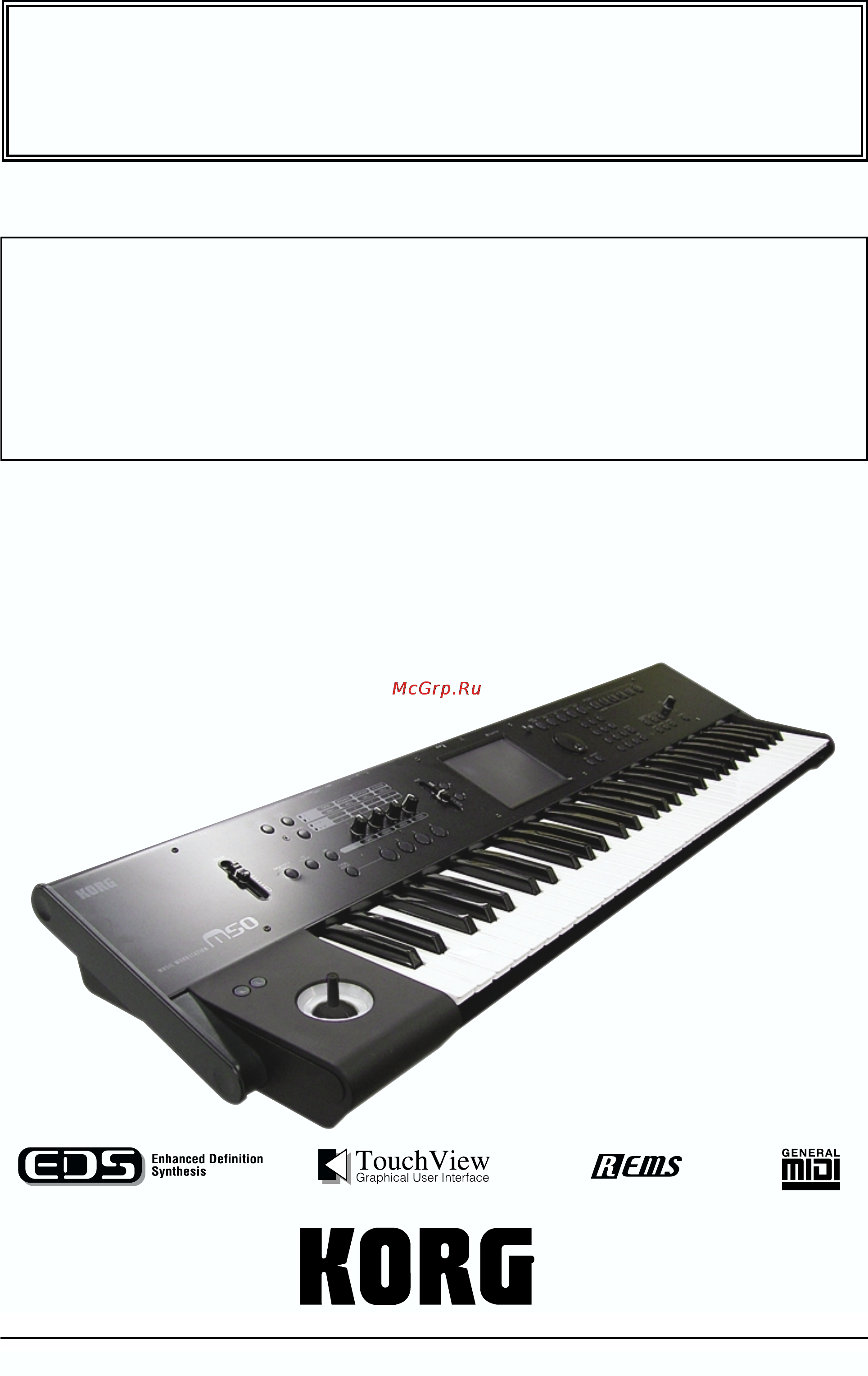 Korg M50-73 Инструкция по эксплуатации онлайн