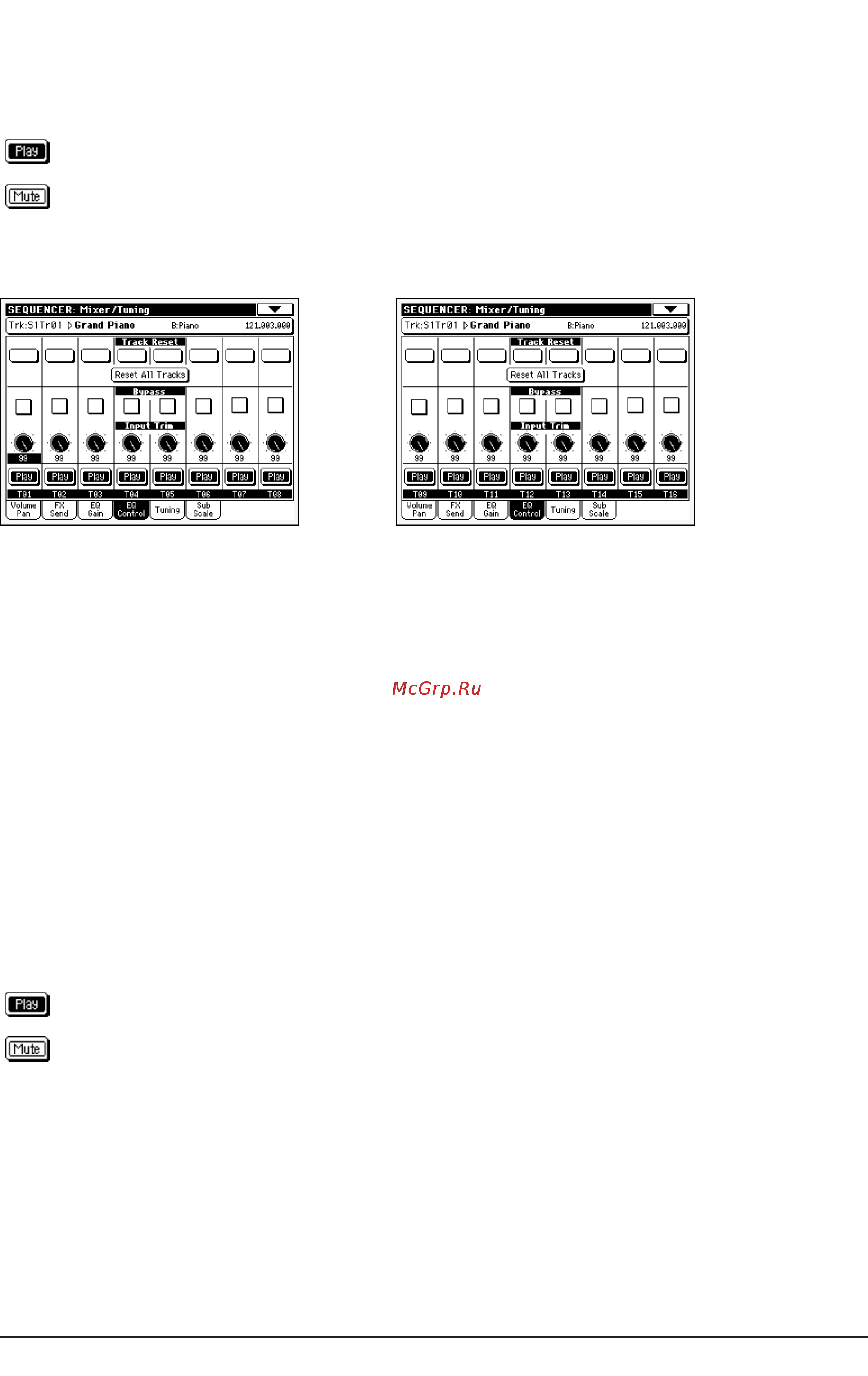 Korg PA500 [228/355] Mixer tuning eq control