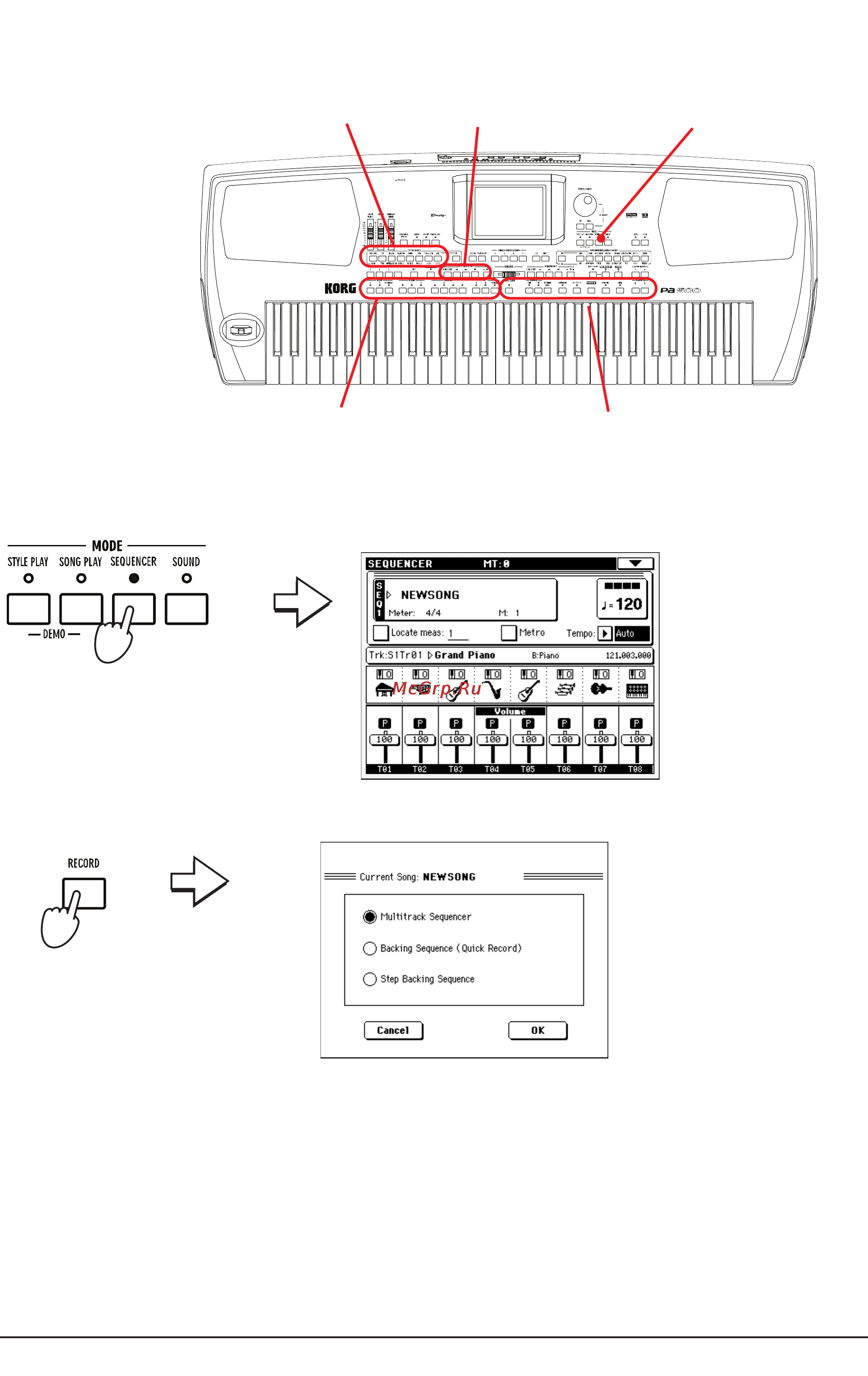 Korg PA500 [60/355] Запись новой песни