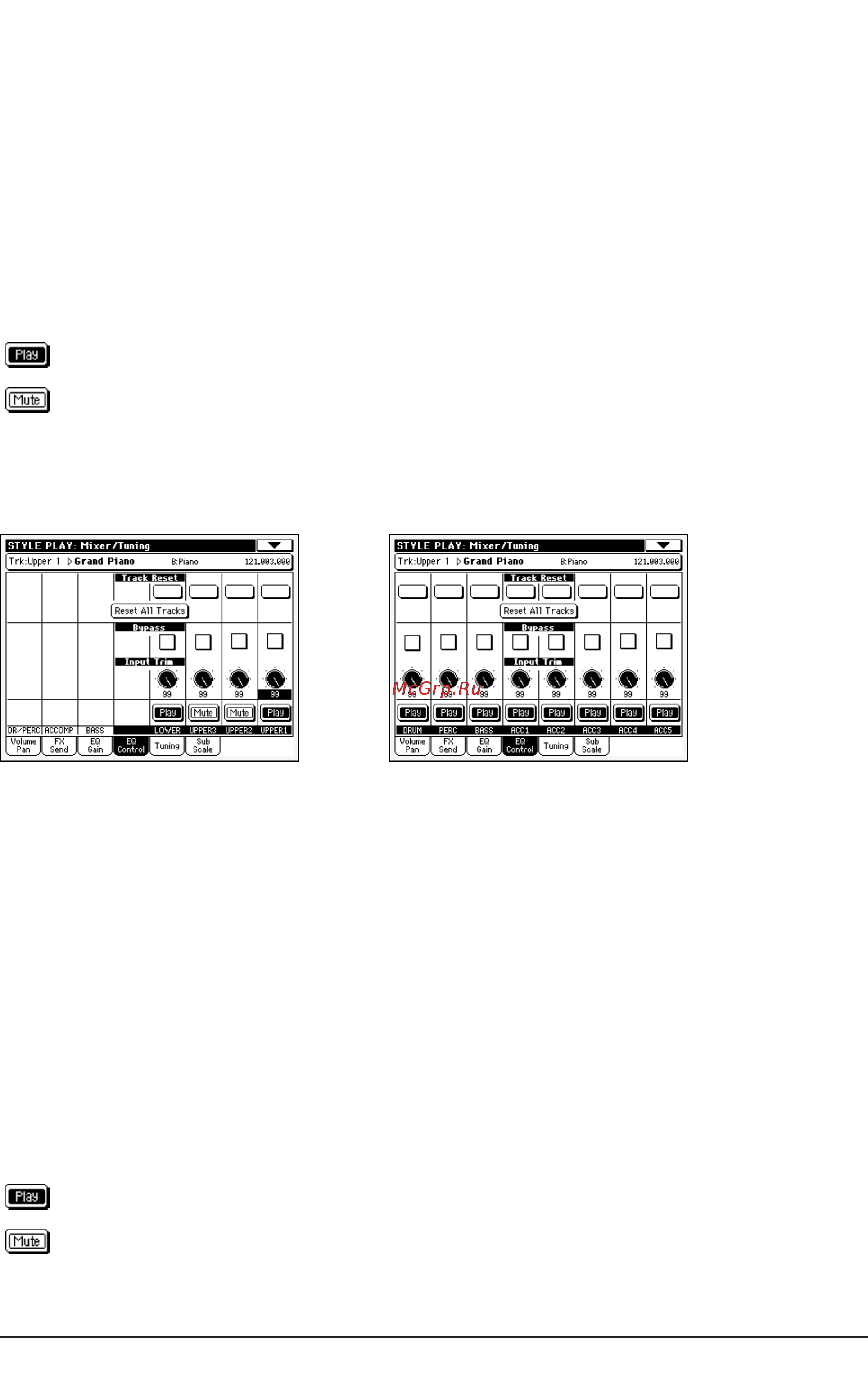 Korg PA500 [84/355] Mixer tuning eq control