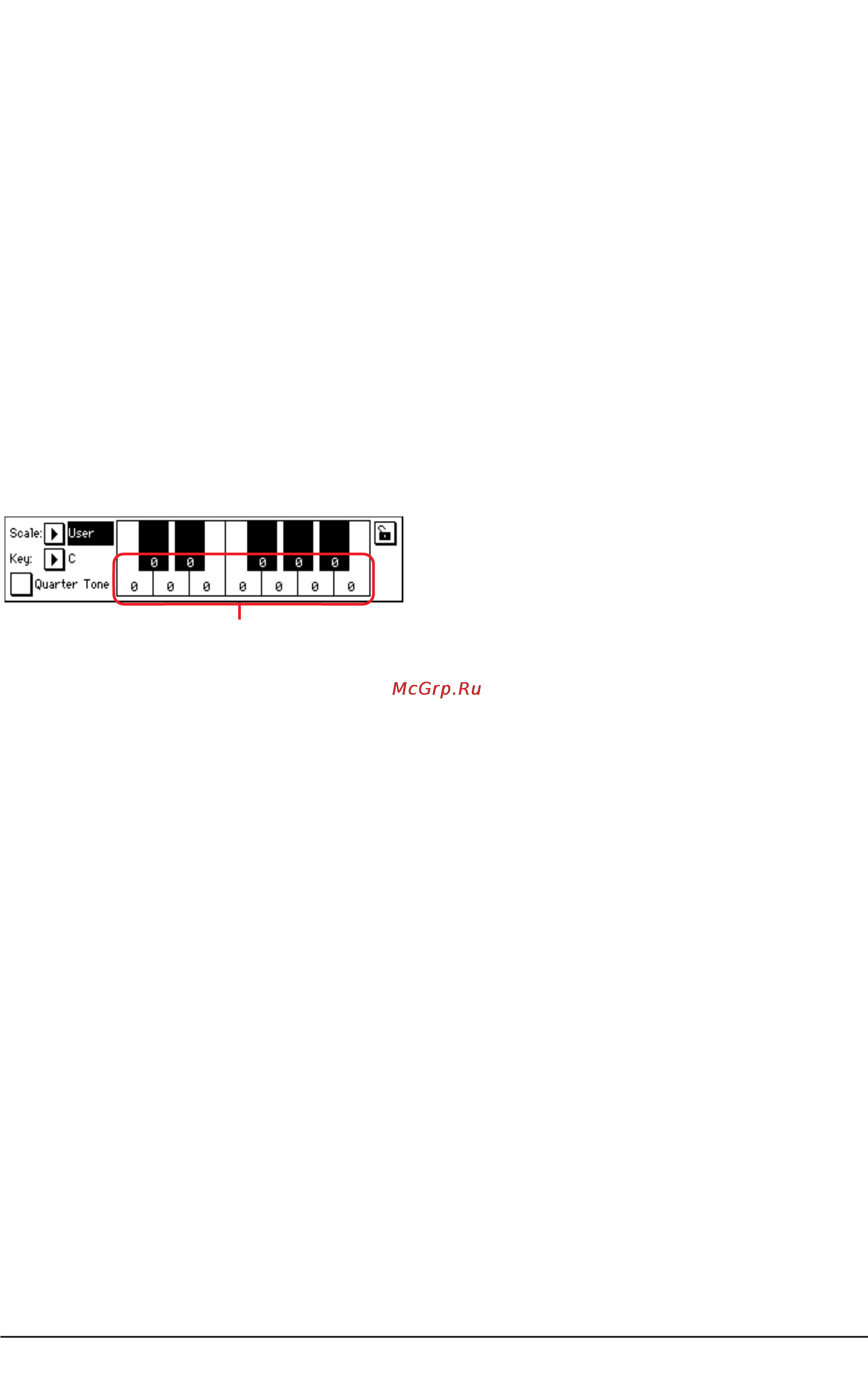 Korg PA500 [87/355] Определение точной высоты настройки нот пользовательского строя
