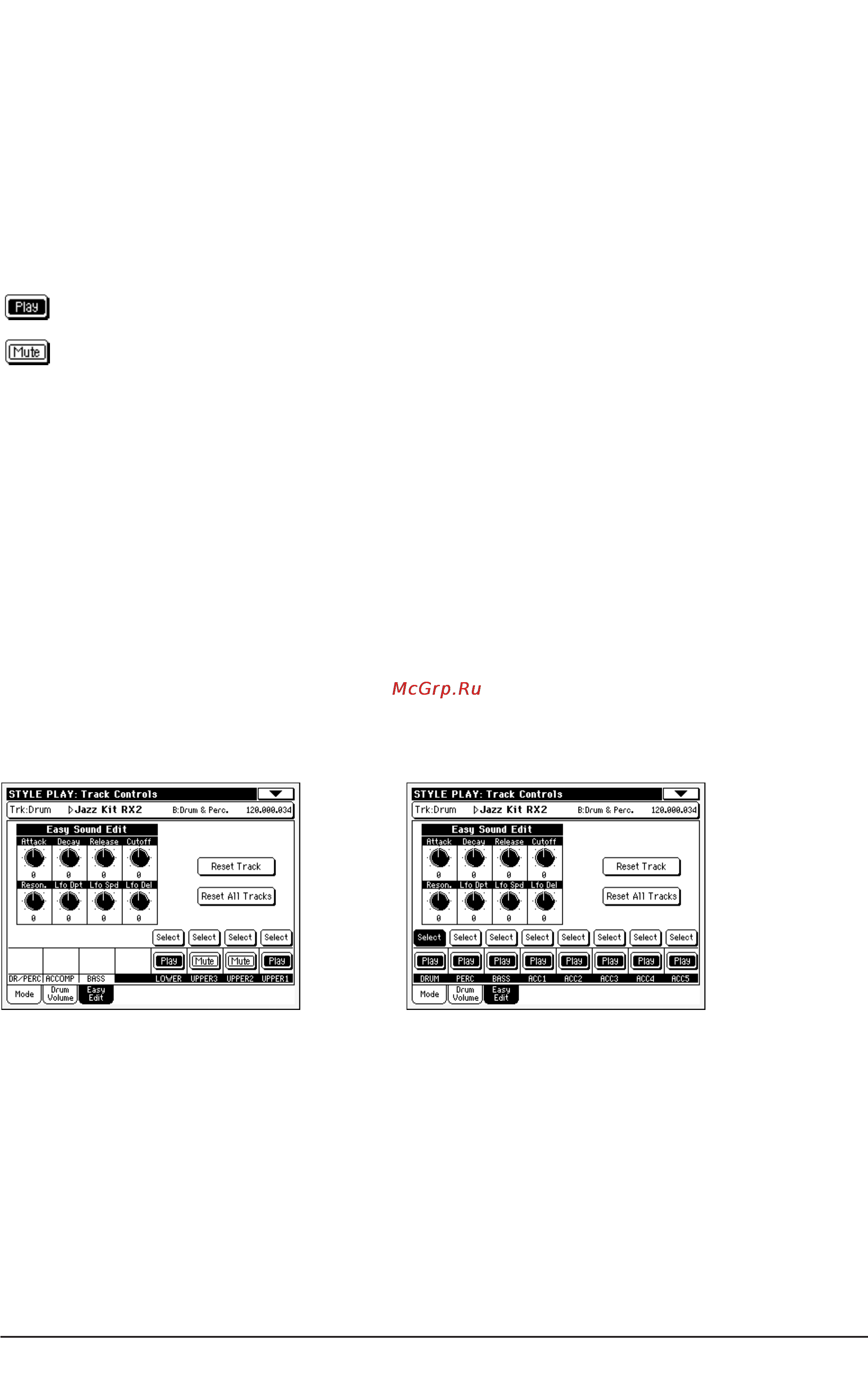 Korg PA500 [91/355] Track controls easy edit