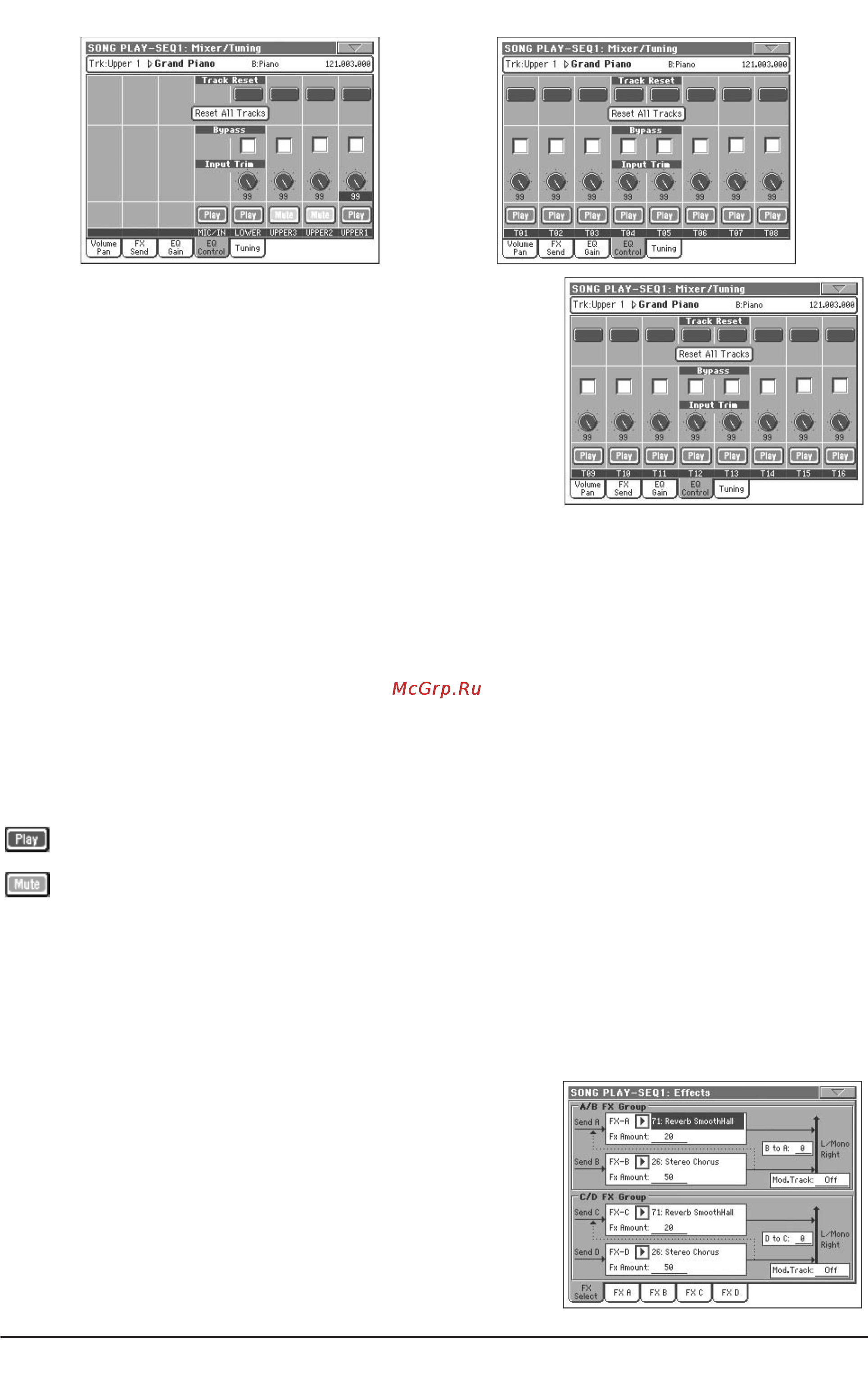 Korg PA800 [171/336] Effects fx select