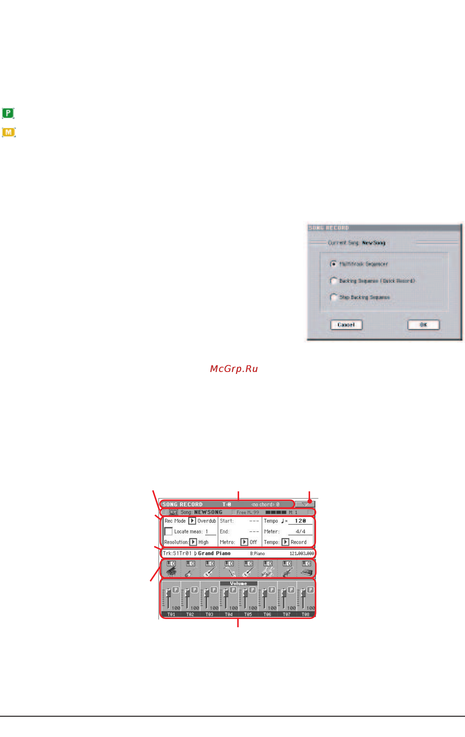 Korg PA800 [194/336] Multitrack sequencer
