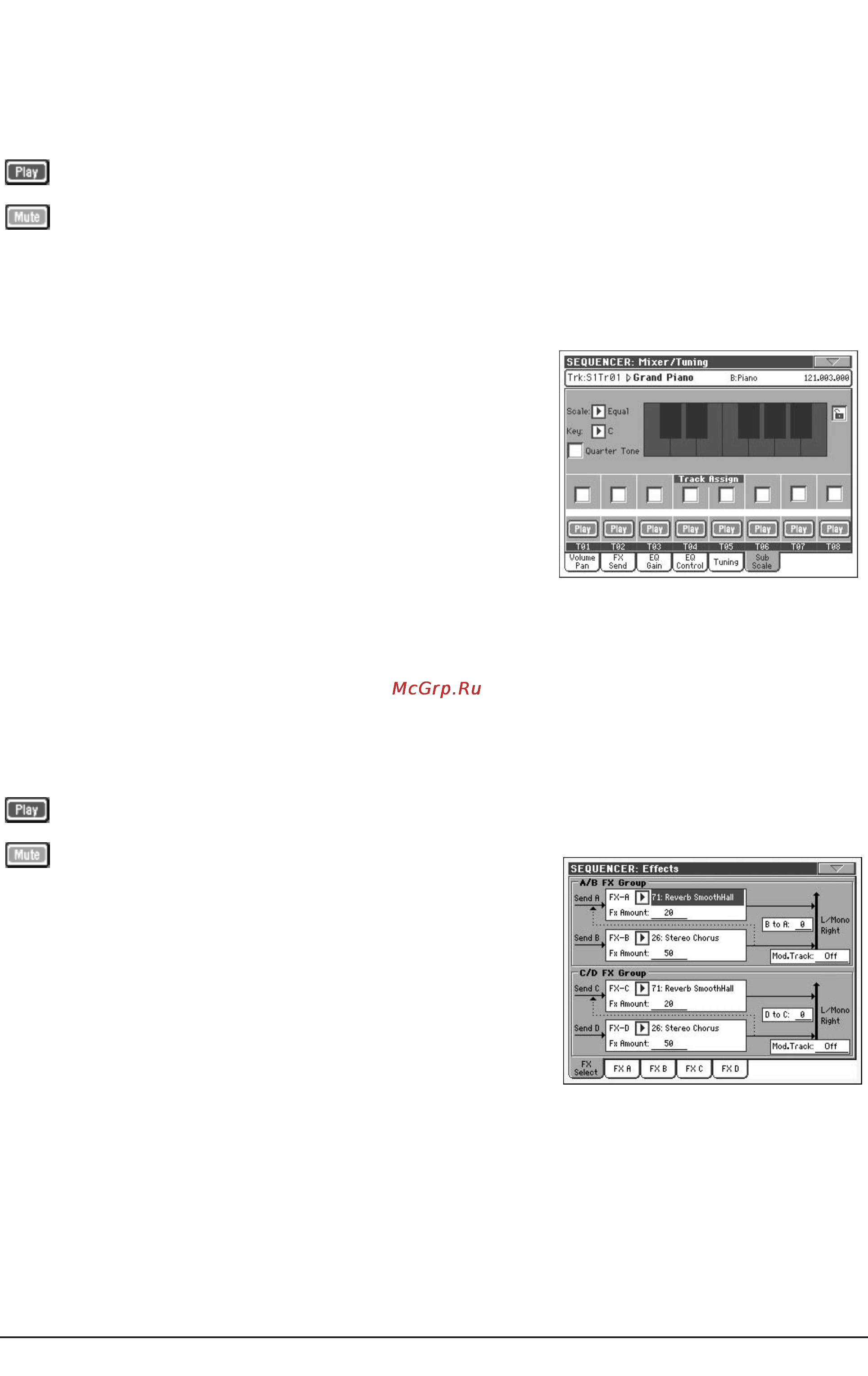 Korg PA800 [210/336] Effects fx select