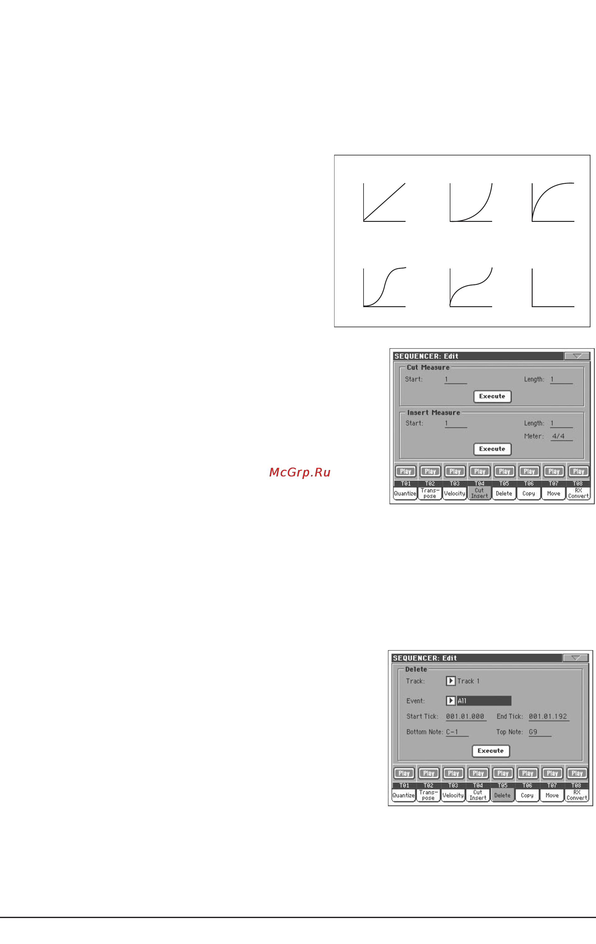 Korg PA800 [216/336] Song edit cut lnsert measures