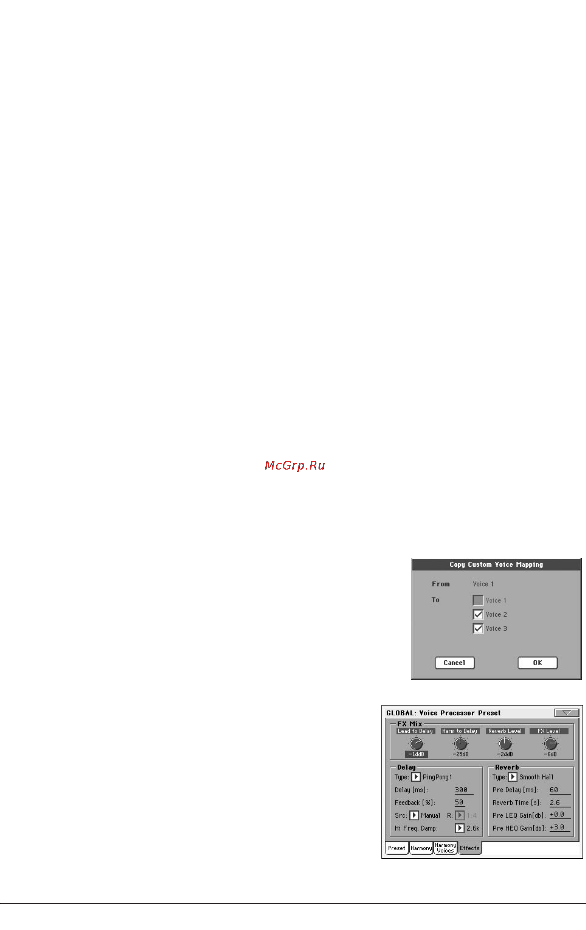 Korg PA800 [247/336] Voice processor preset effects