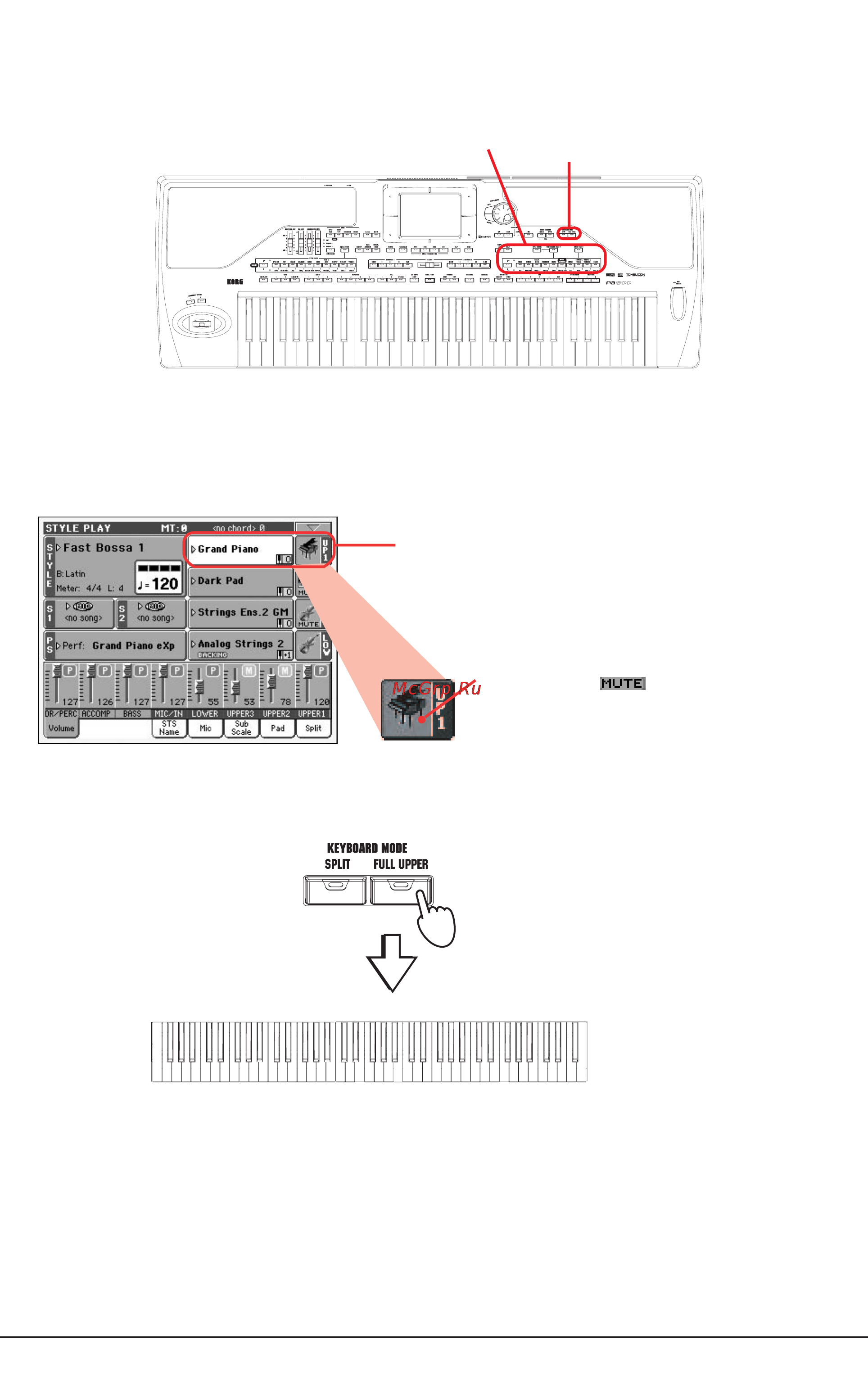 Korg PA800 [40/336] Воспроизведение программ