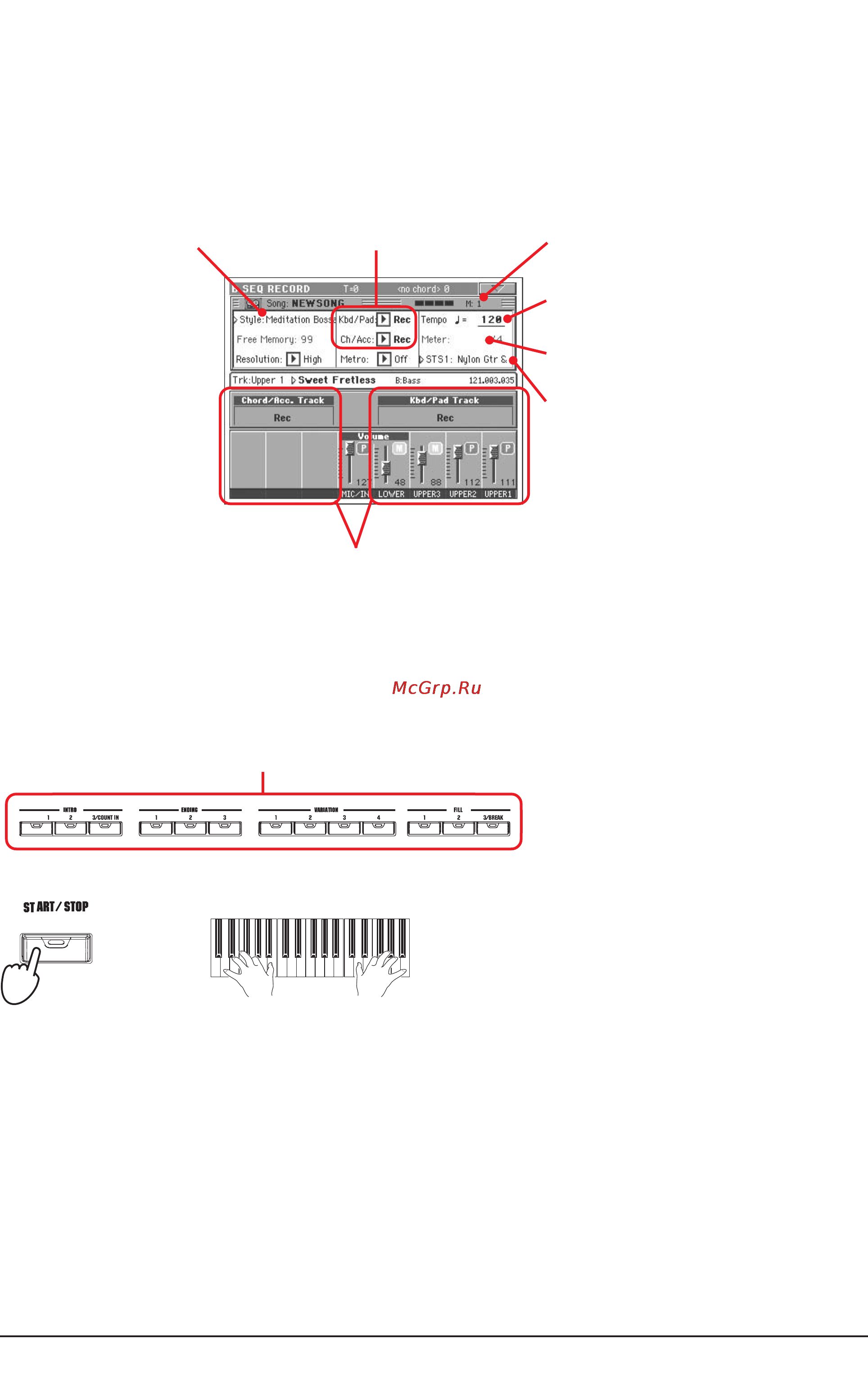 Korg PA800 [70/336] Запись