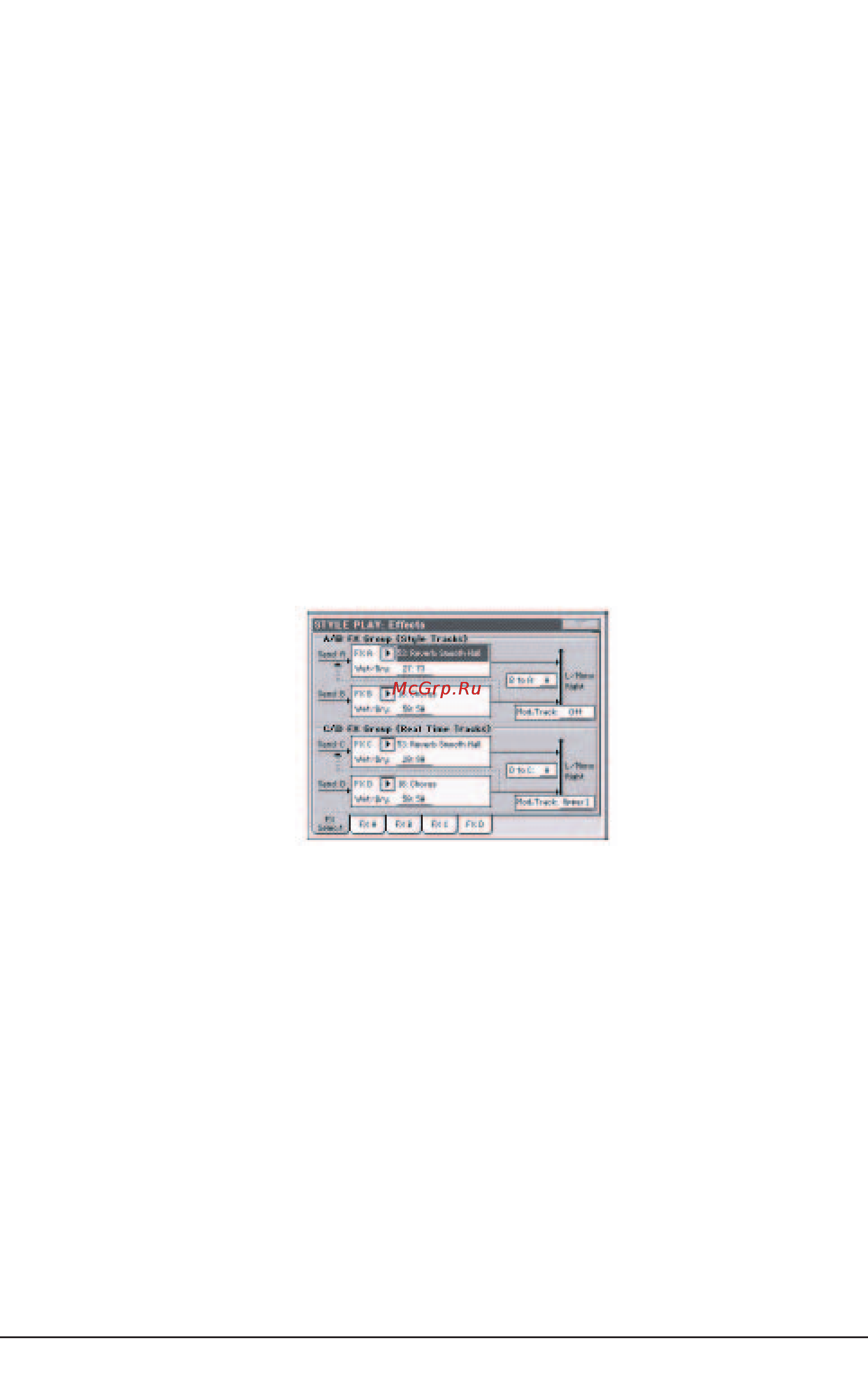 Korg PA800 [94/336] Effects fx select
