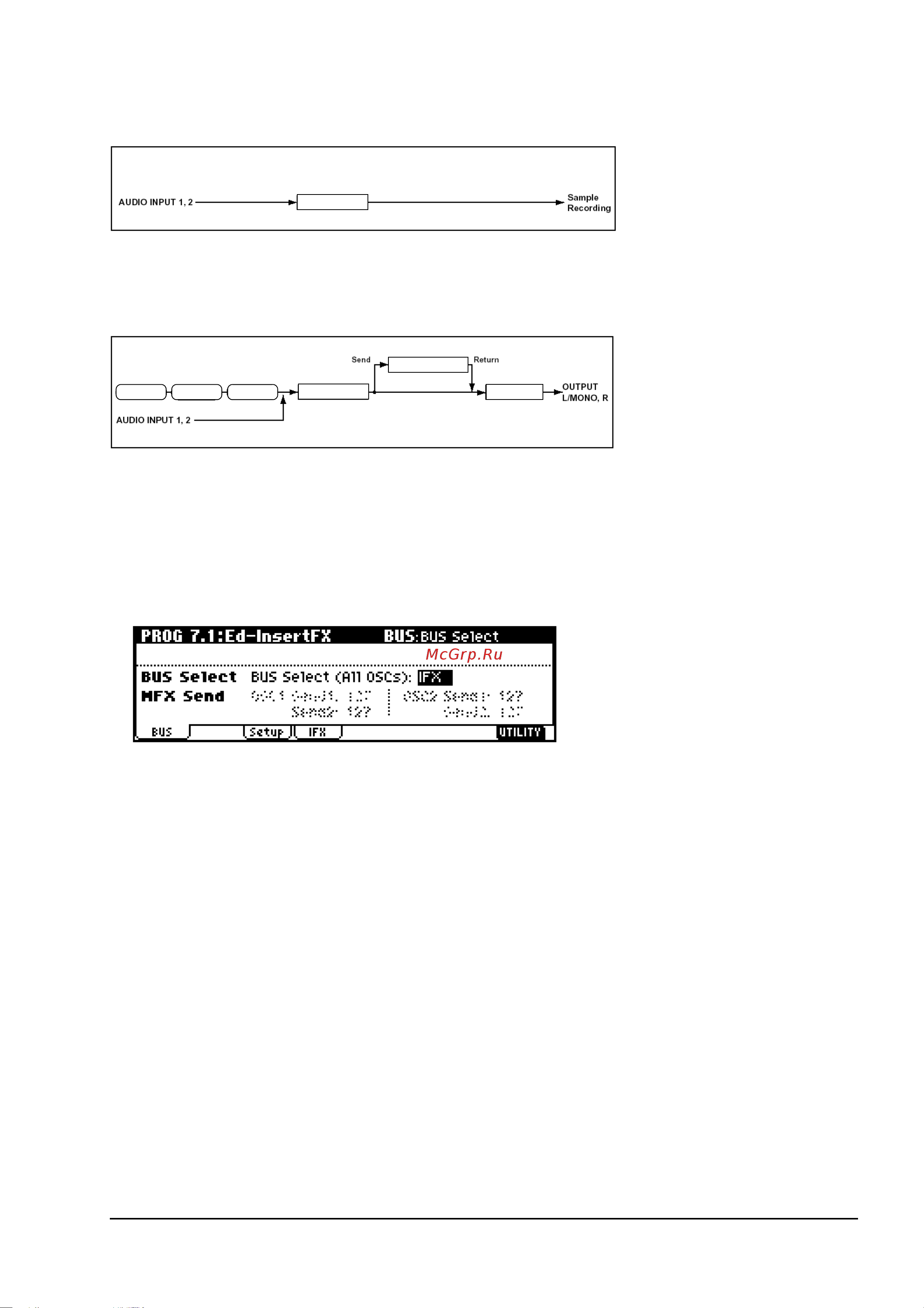 Korg TR61 [151/173] Перейдите на страницу prog 7 ed insertfx bus