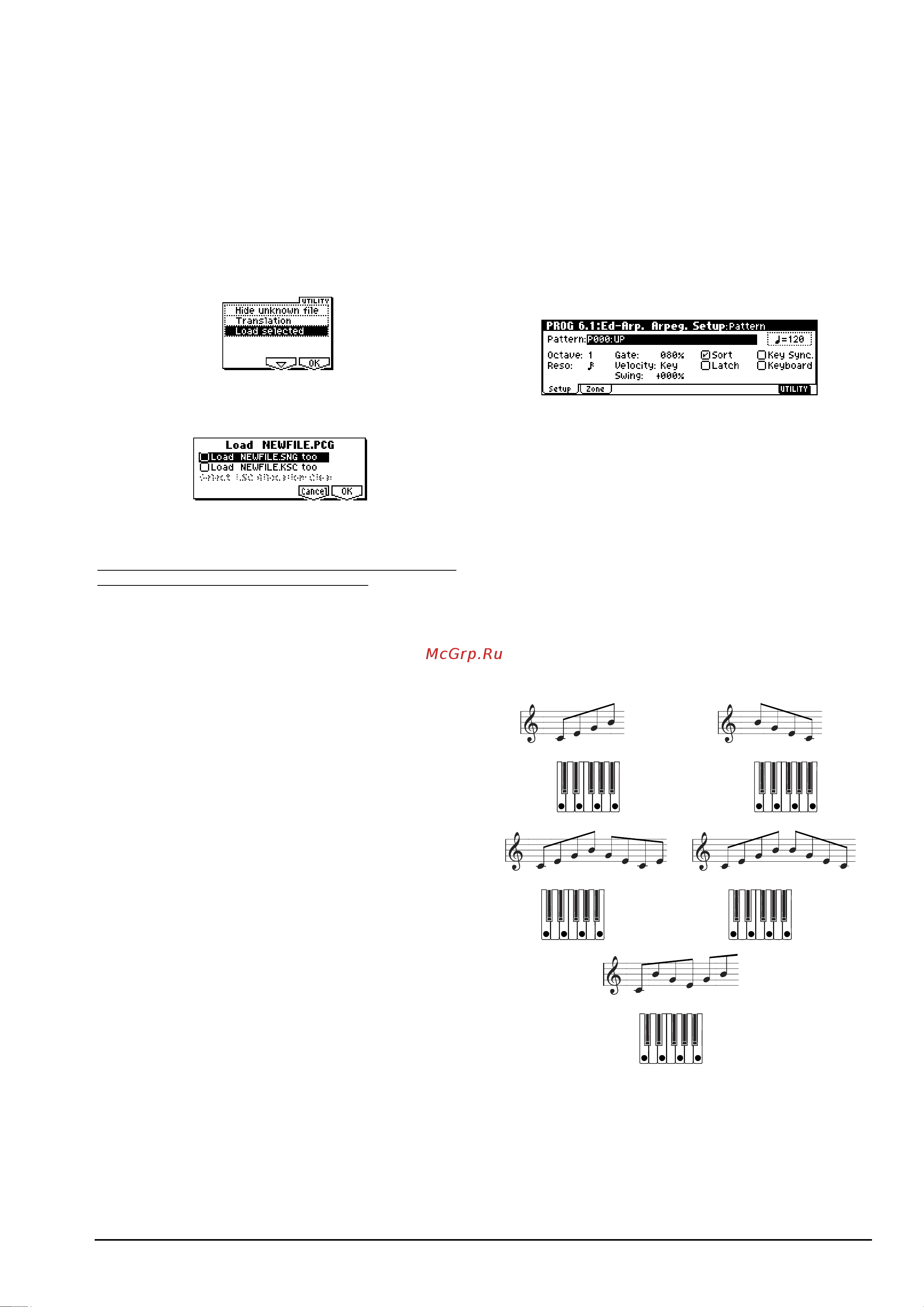 Korg TRITON LE 61 [57/71] Установки арпеджиатора