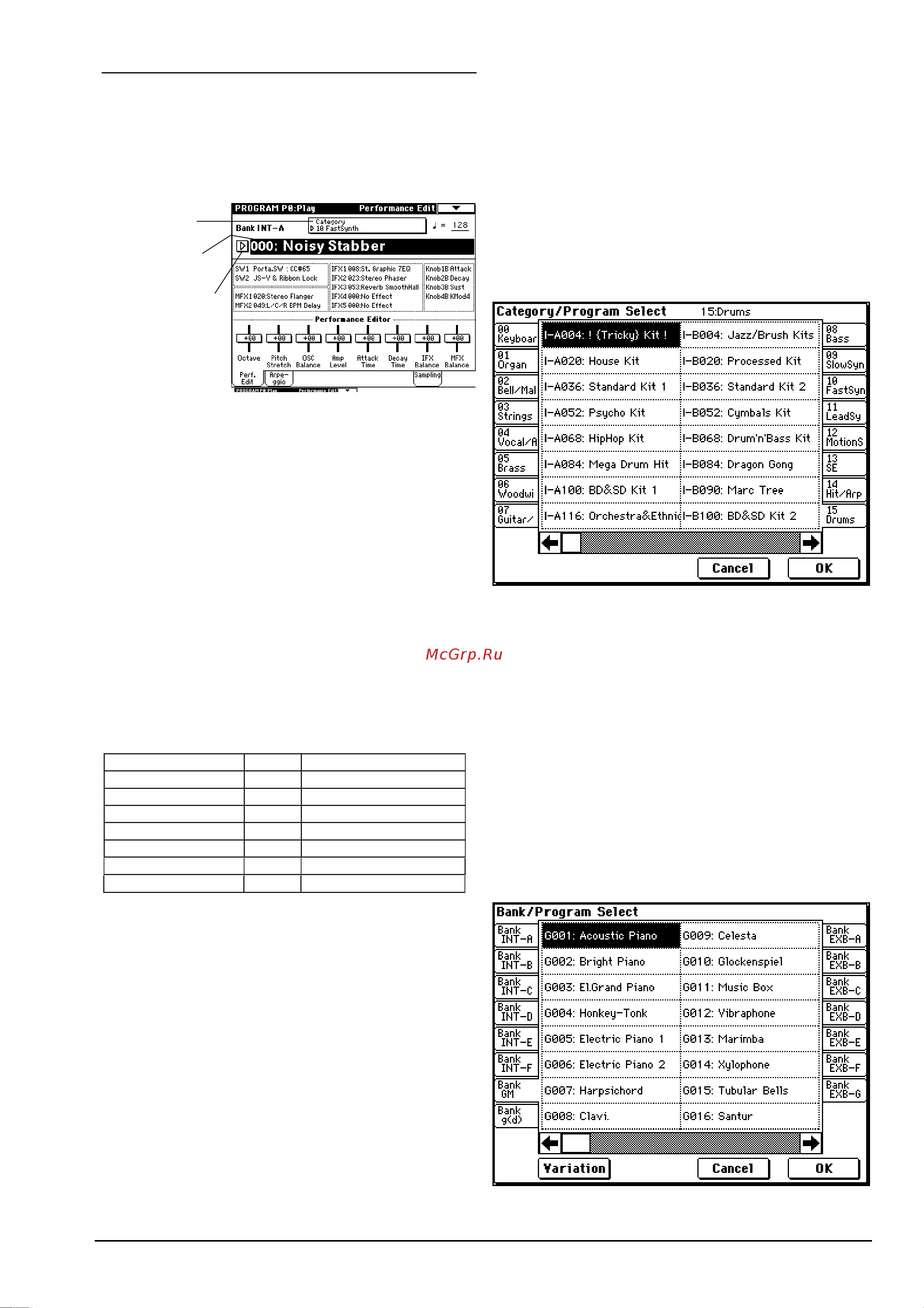 Korg TRITON STUDIO 88 [17/100] Выбор и прослушивание программ