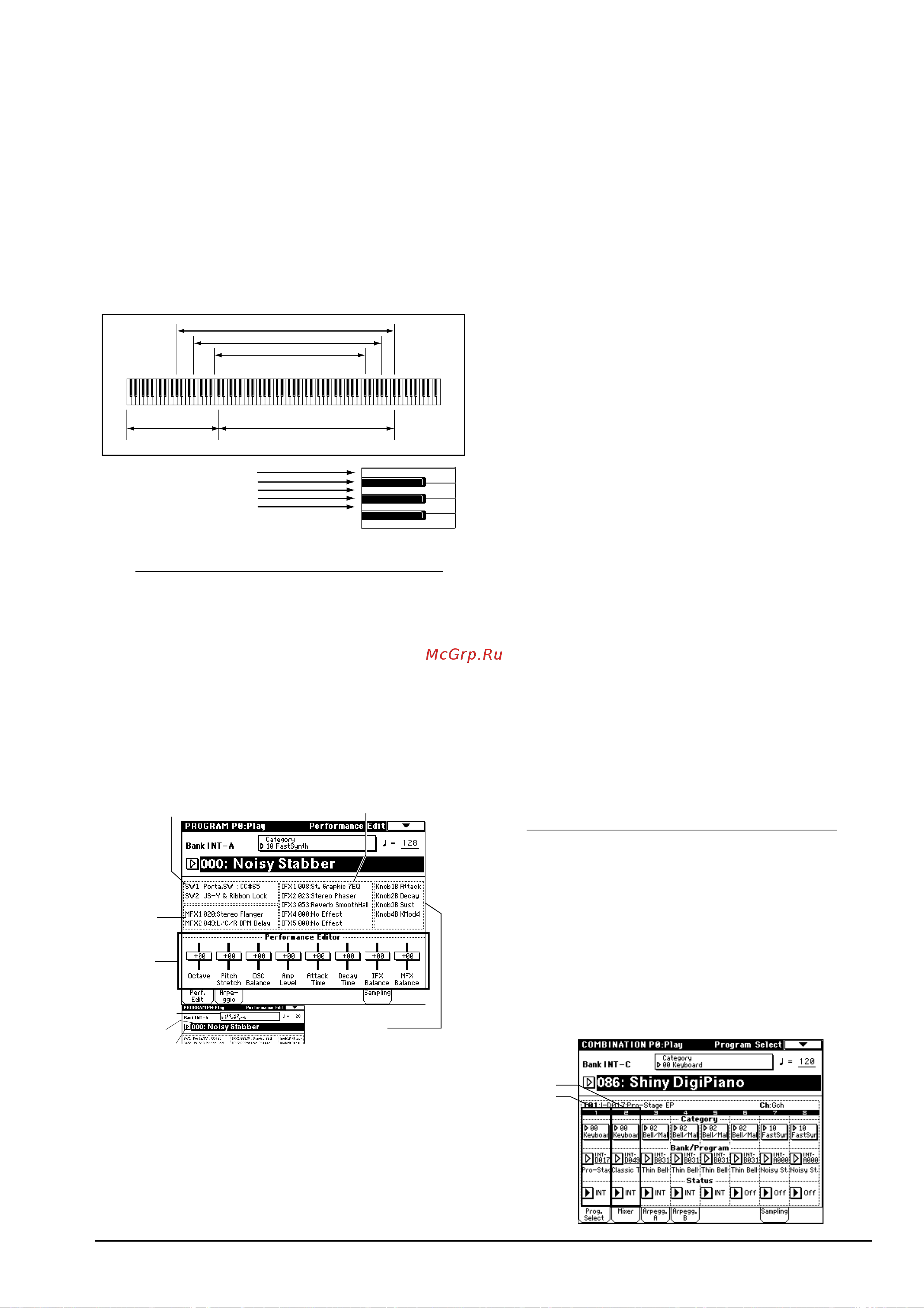 Korg TRITON STUDIO 61 [23/100] Редактирование комбинации