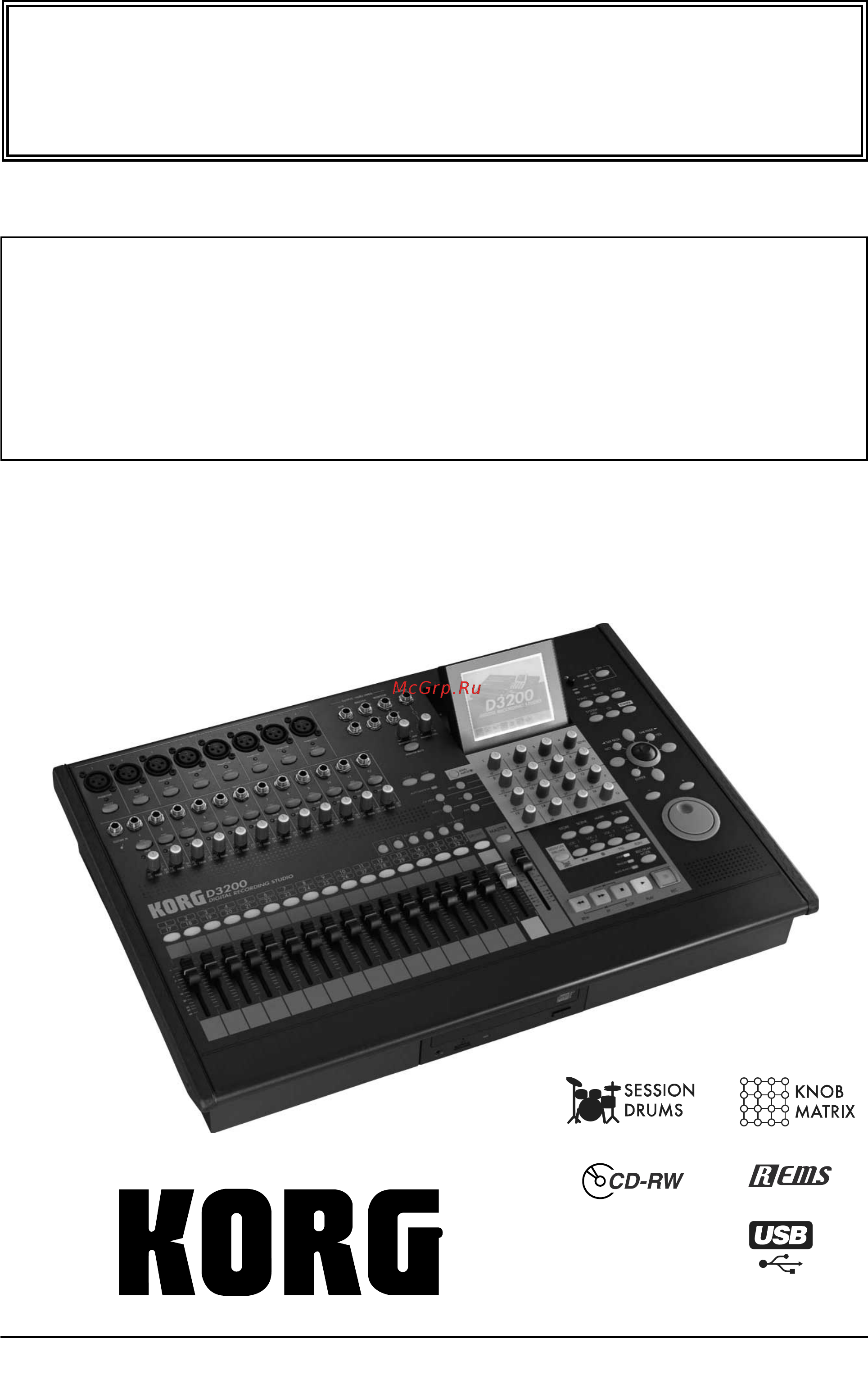Korg D3200 Инструкция по эксплуатации онлайн