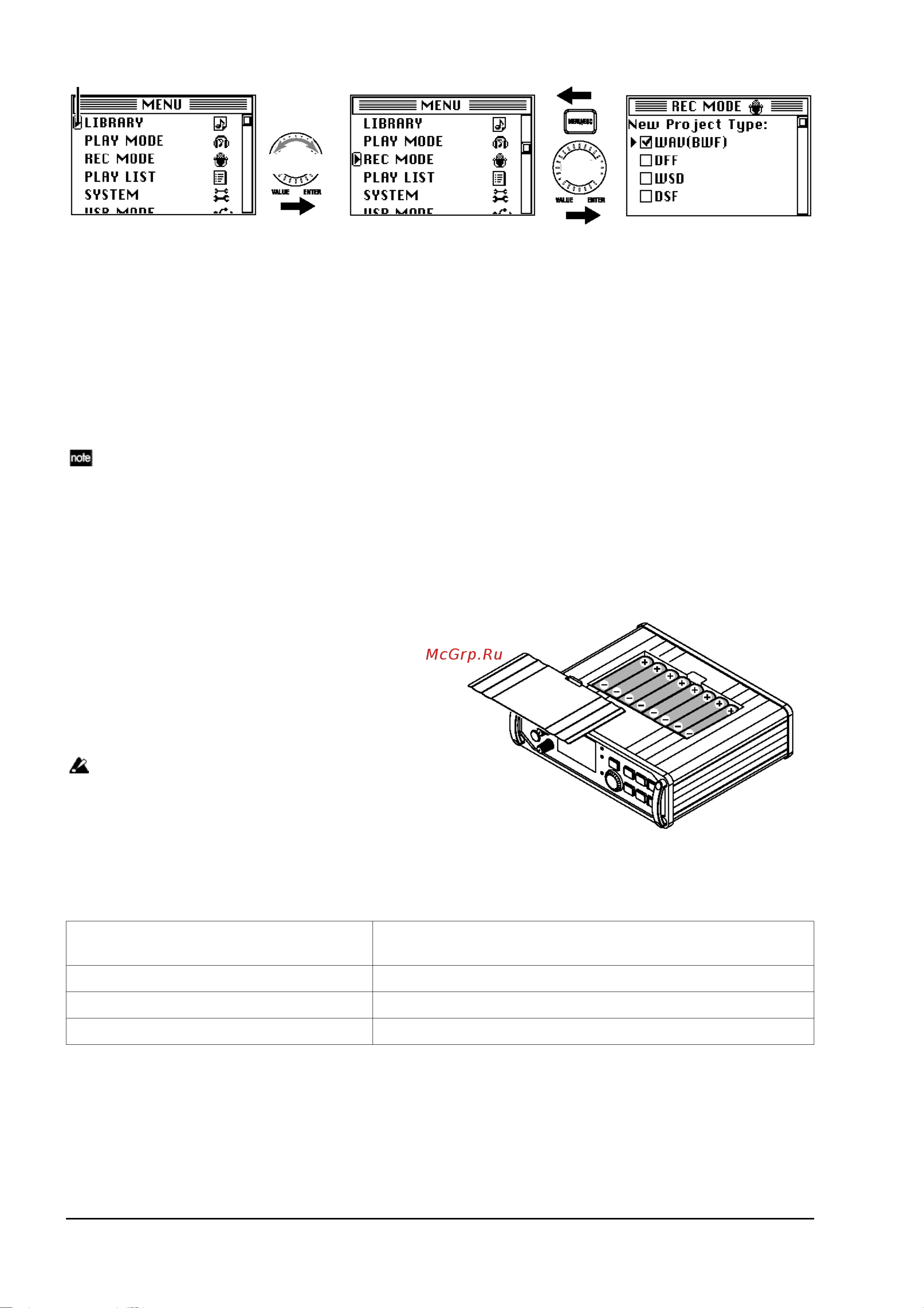 Korg MR1000 [8/41] Основные операции