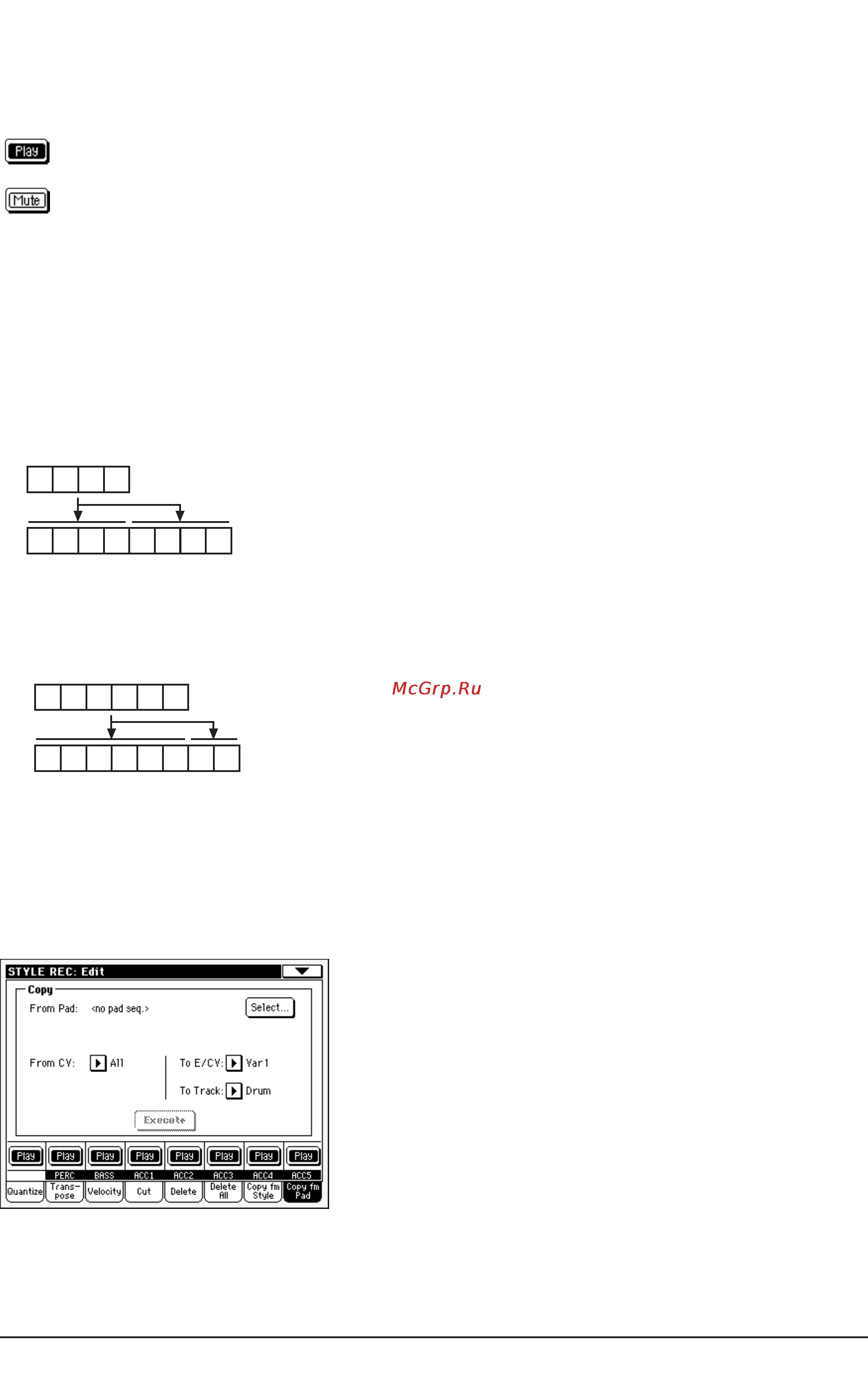 Korg PA588 [134/359] Pad edit copy from pad