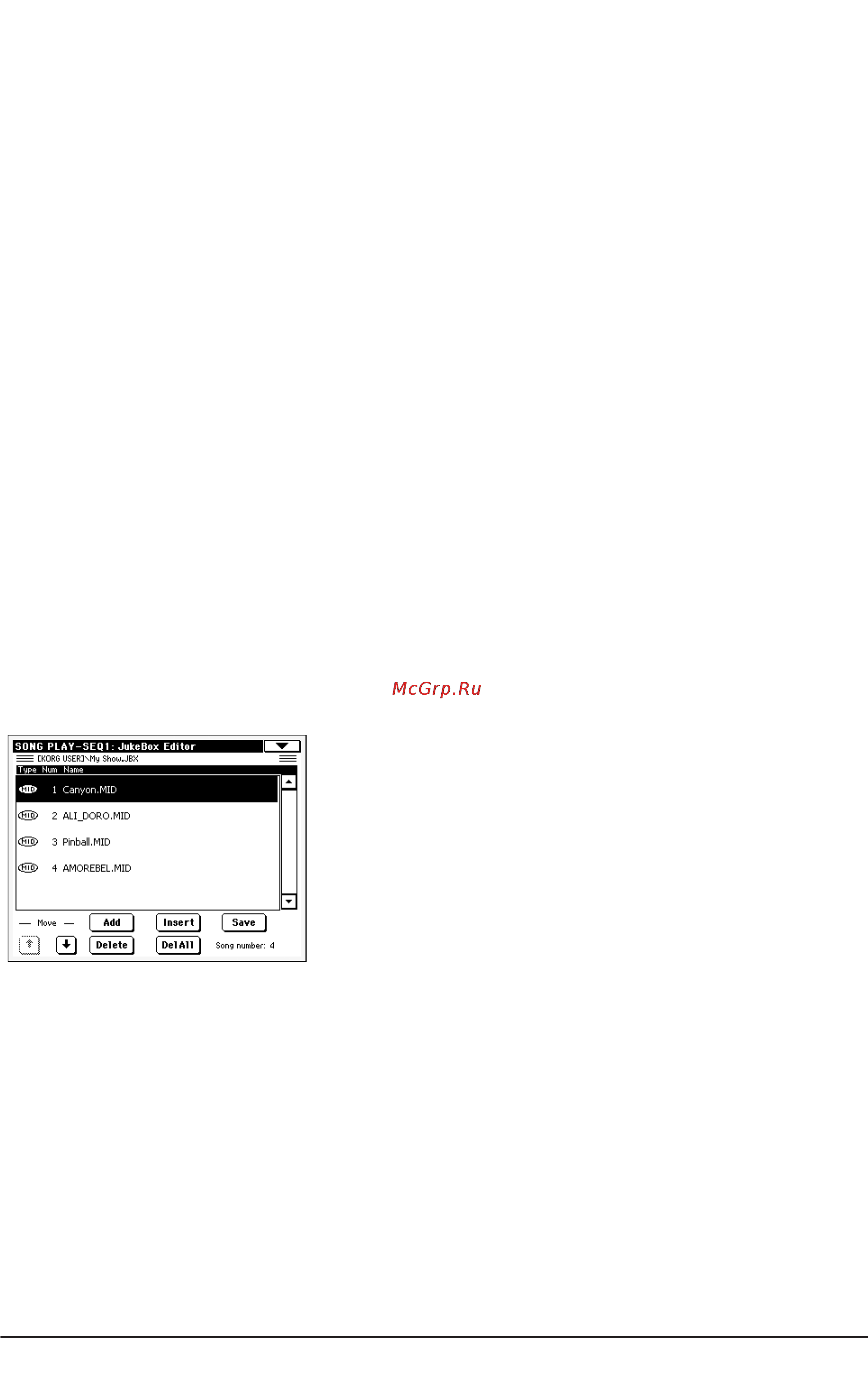 Korg PA588 [187/359] Jukebox editor