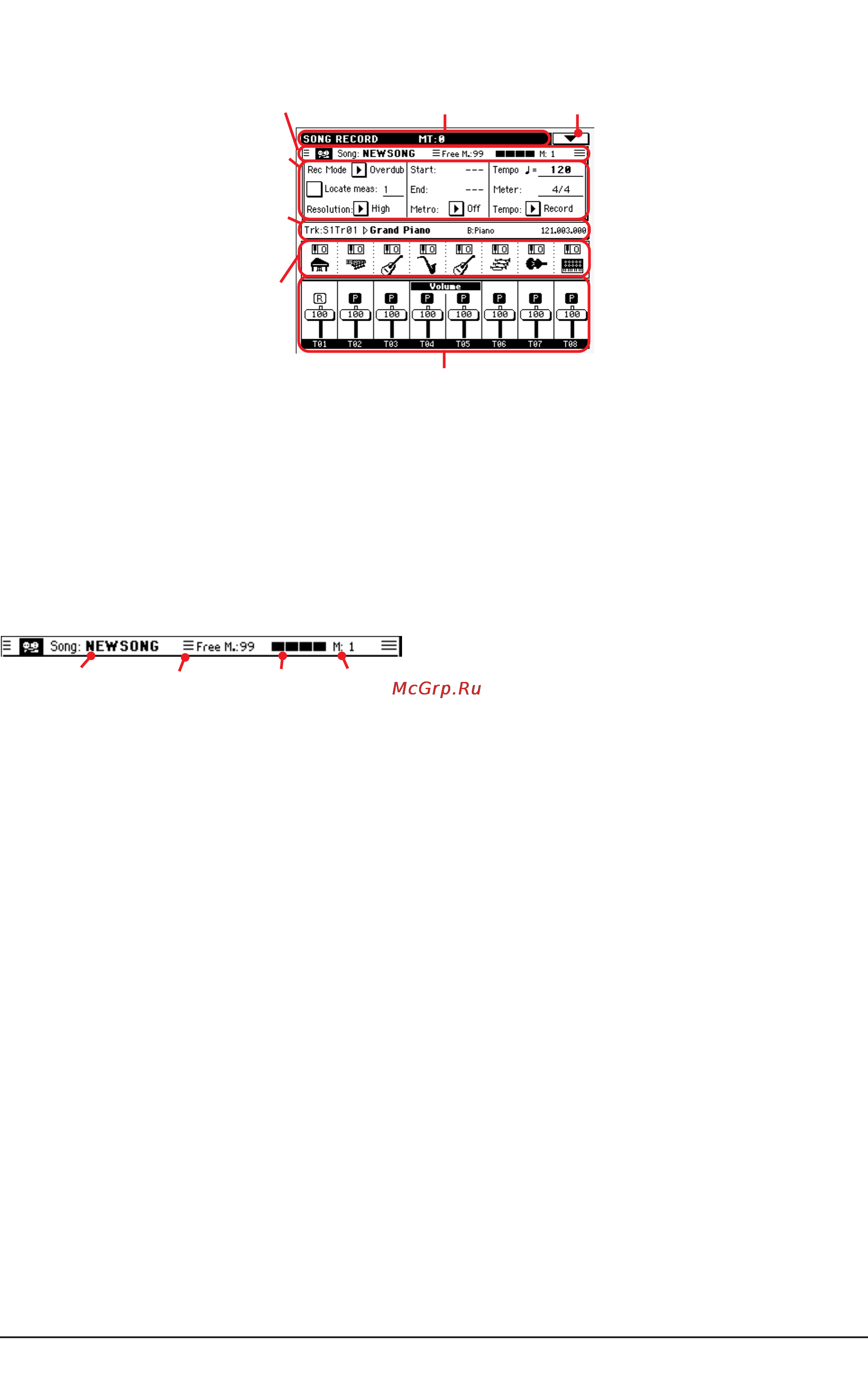Korg PA588 [212/359] Пиктограмма меню страницы