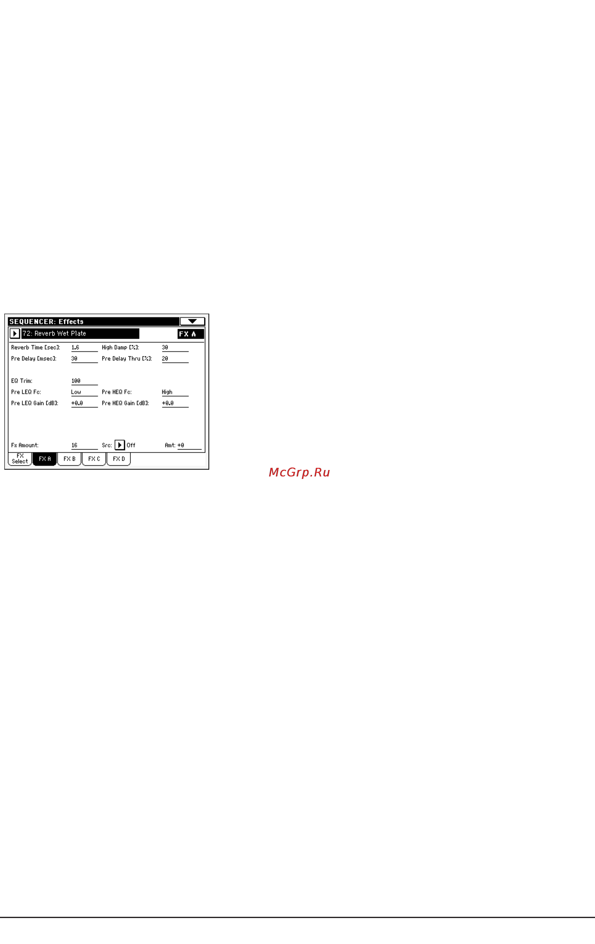 Korg PA588 [230/359] Effects fx a d