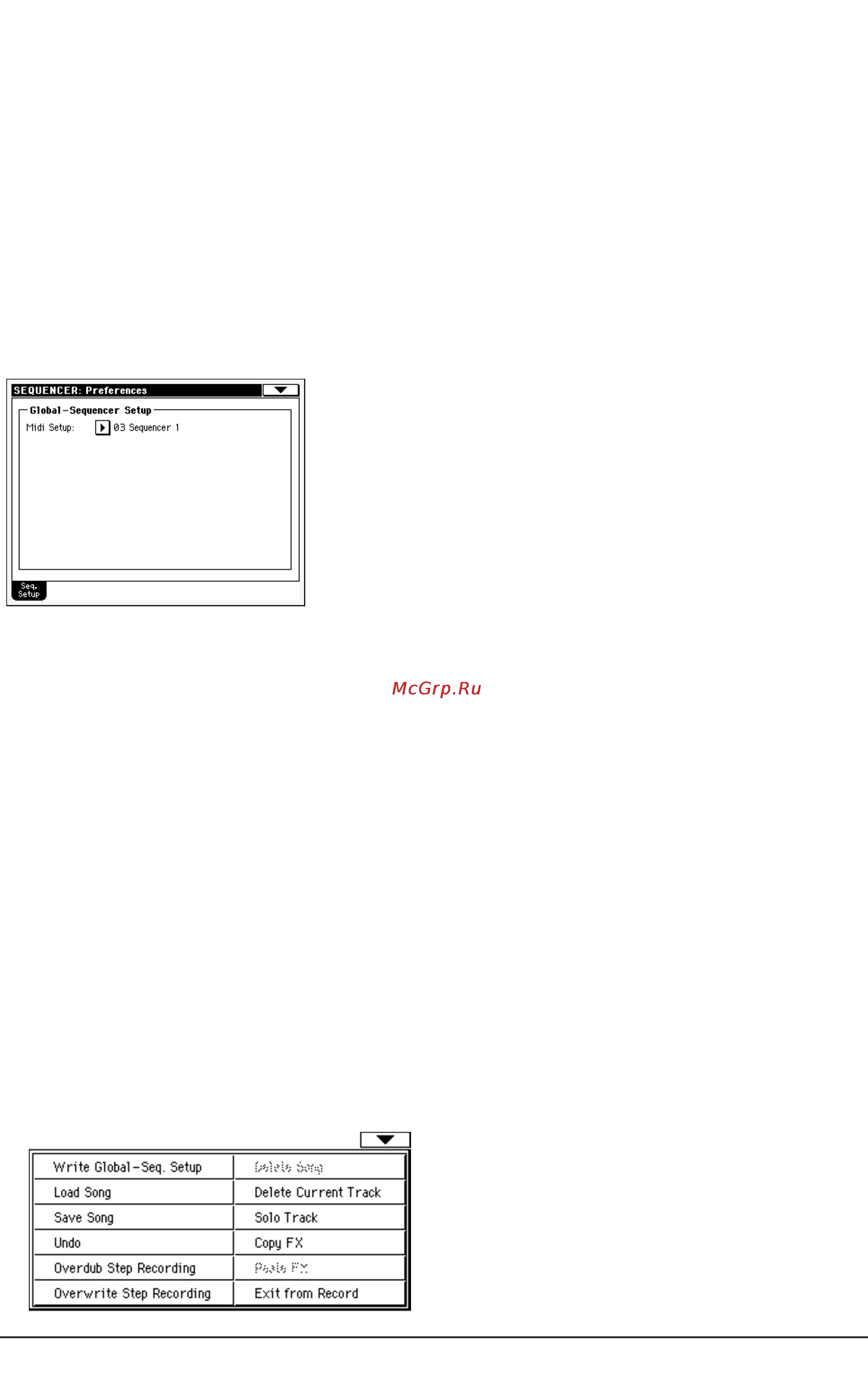 Korg PA588 [240/359] Preferences sequencer setup