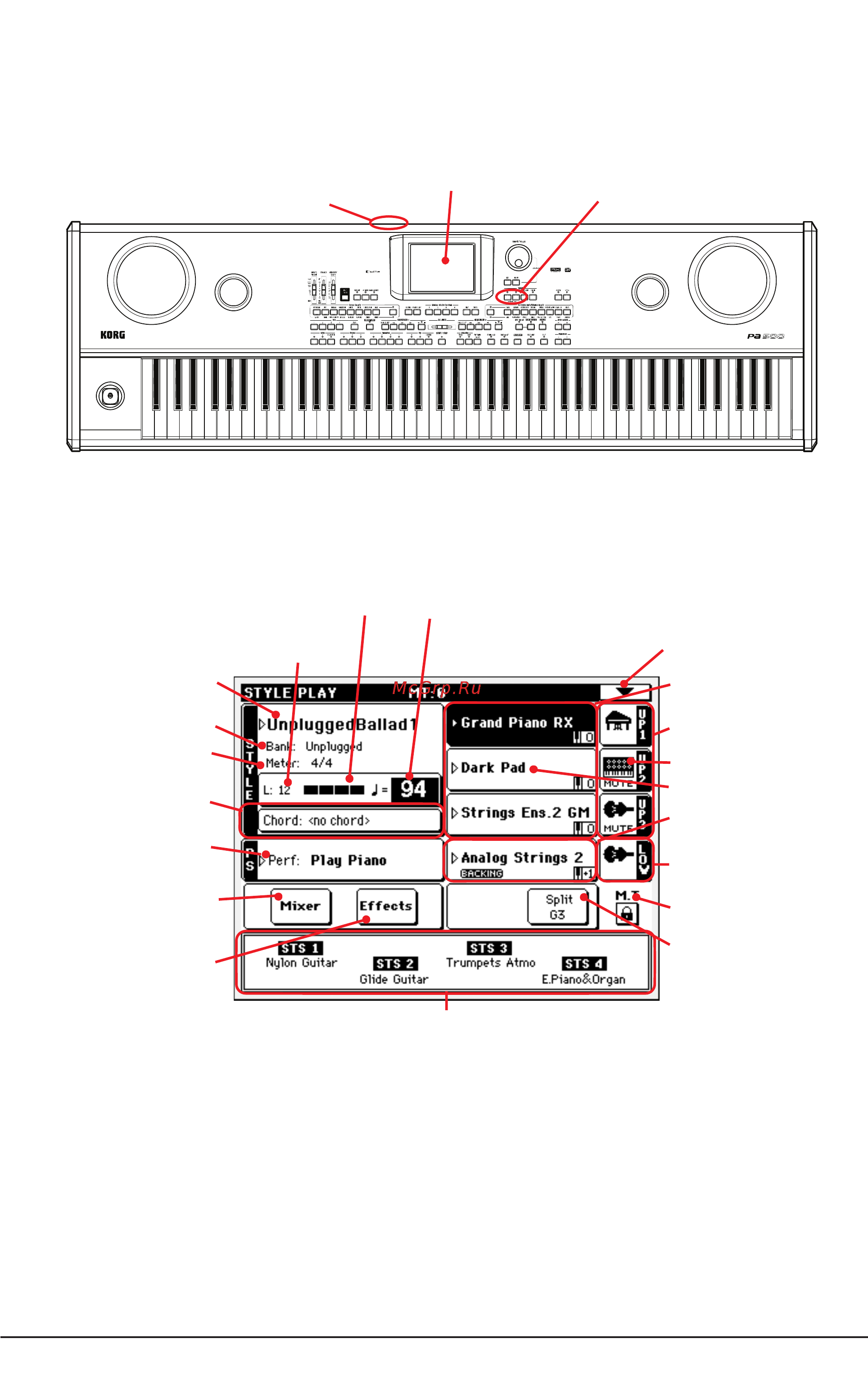 Korg PA588 [31/359] Включение инструмента и воспроизведение демонстрации