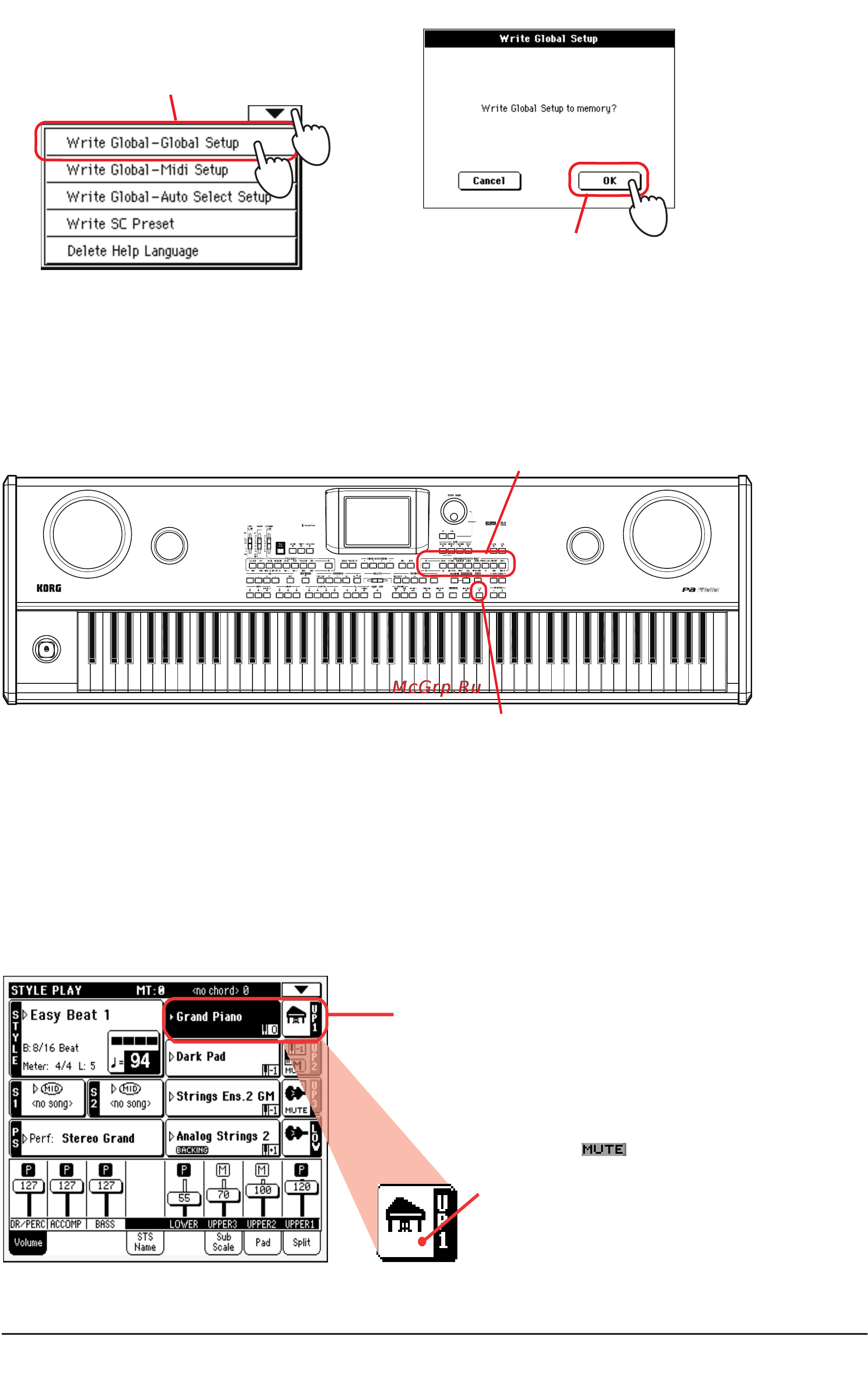 Korg PA588 [33/359] Воспроизведение программ