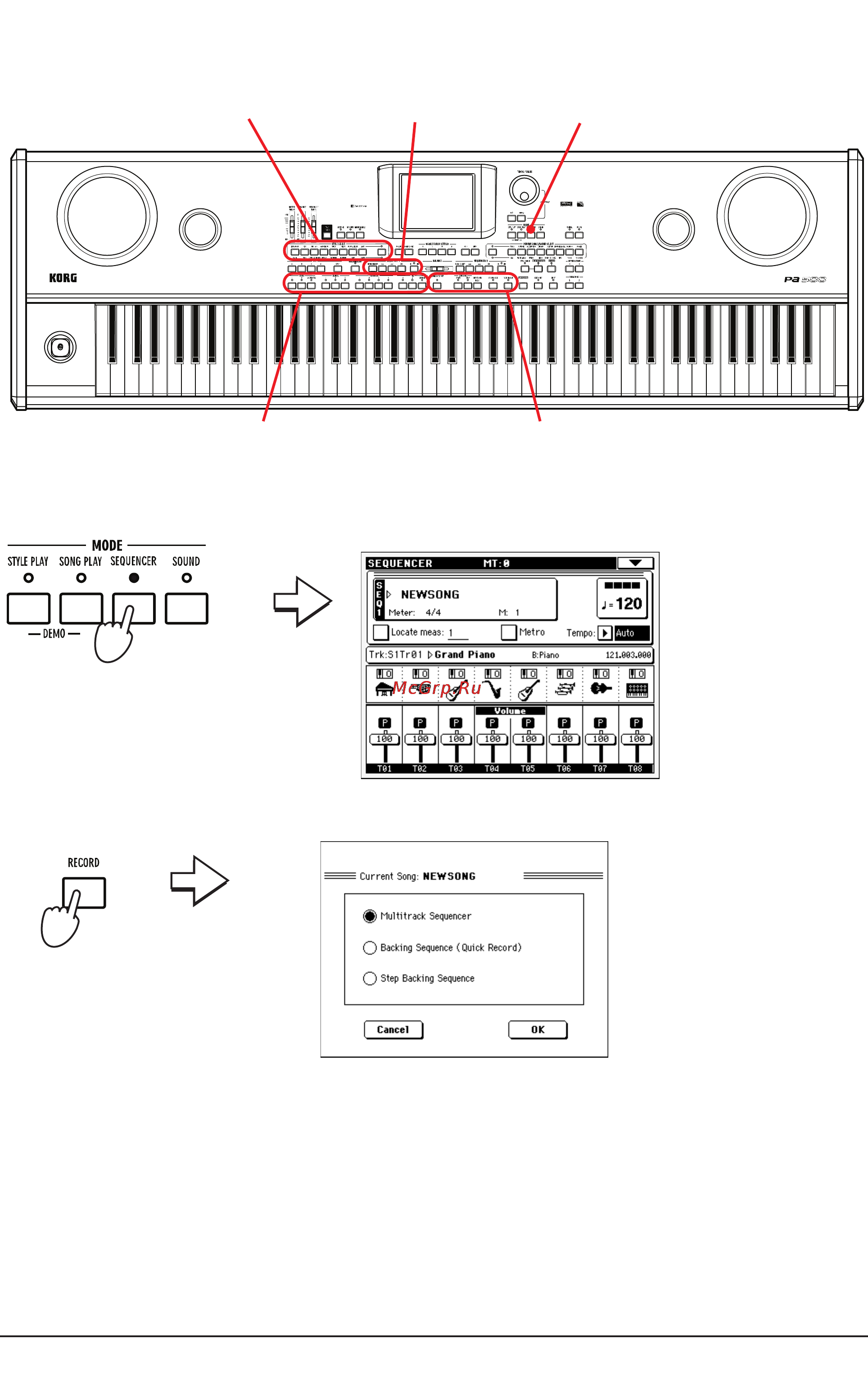 Korg PA588 [60/359] Запись новой песни