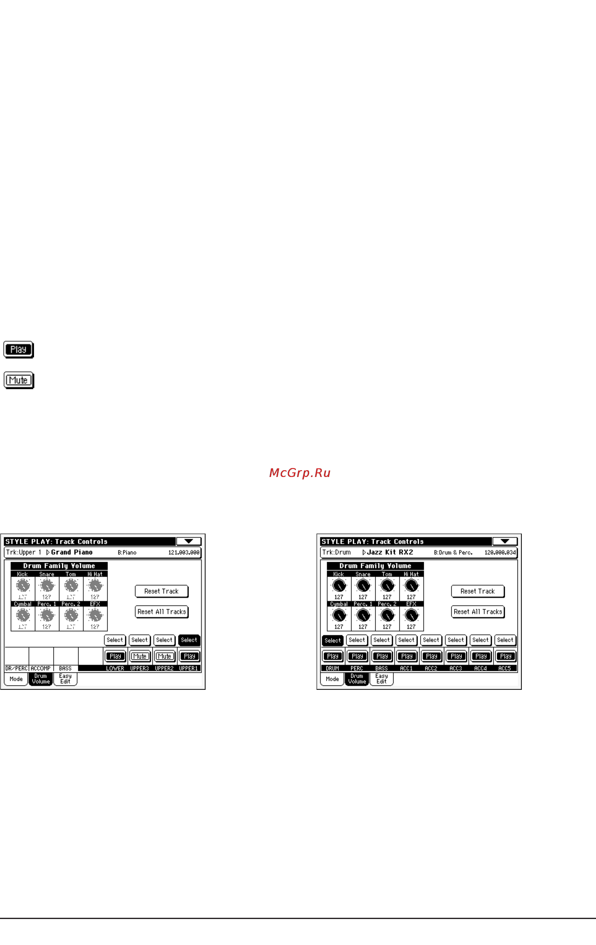 Korg PA588 [90/359] Track controls drum volume