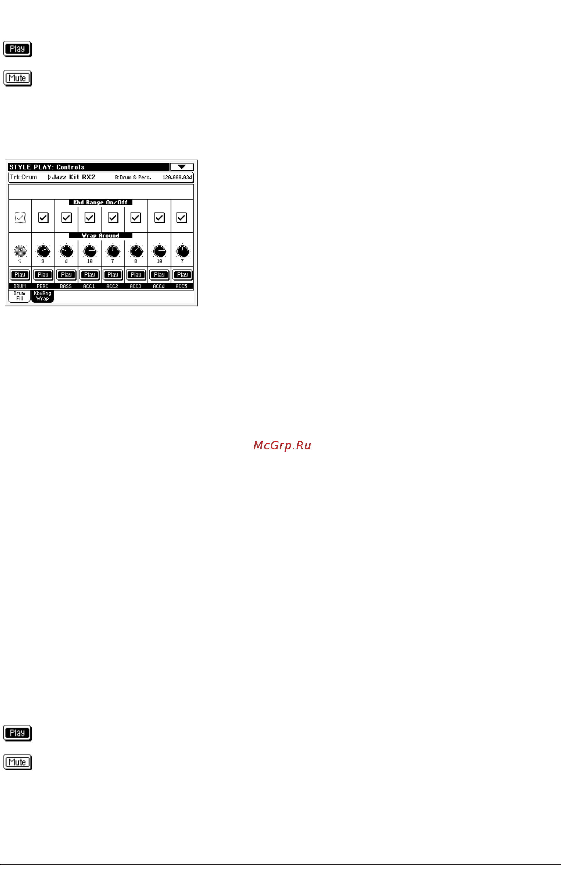 Korg PA588 [97/359] Style controls keyboard range on off wrap around