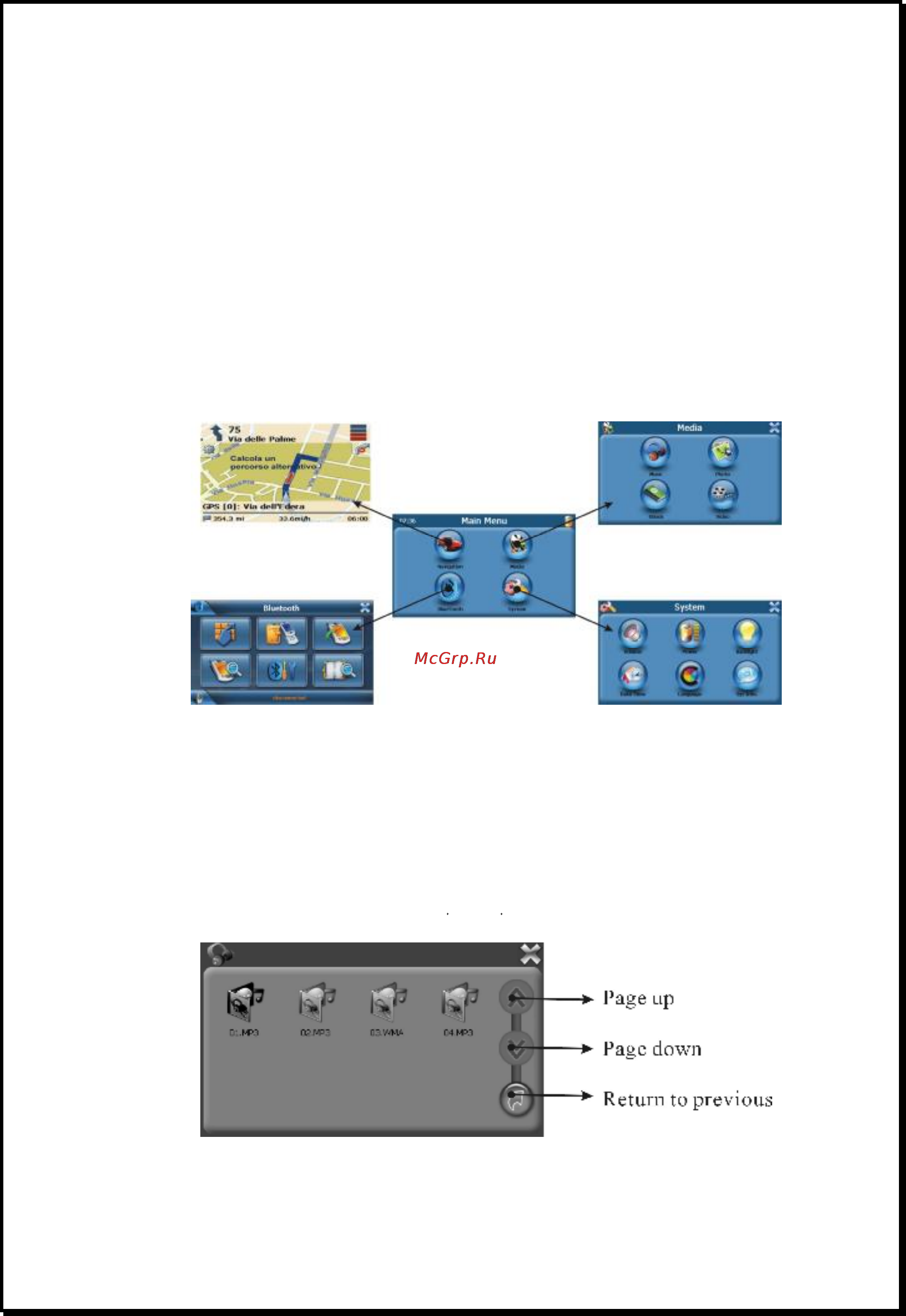 Xdevice microMAP-imOla DeLuxe [13/45] Выбор пунктов главного меню