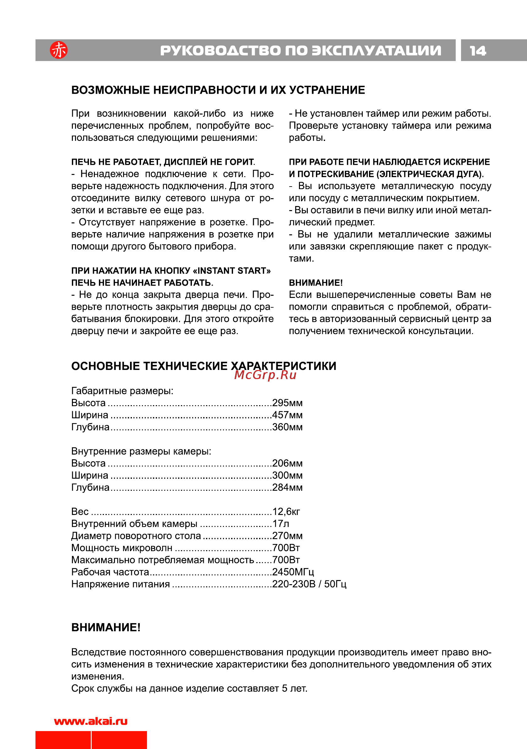 Akai ME 1701 S Инструкция по эксплуатации онлайн [15/23] 6490