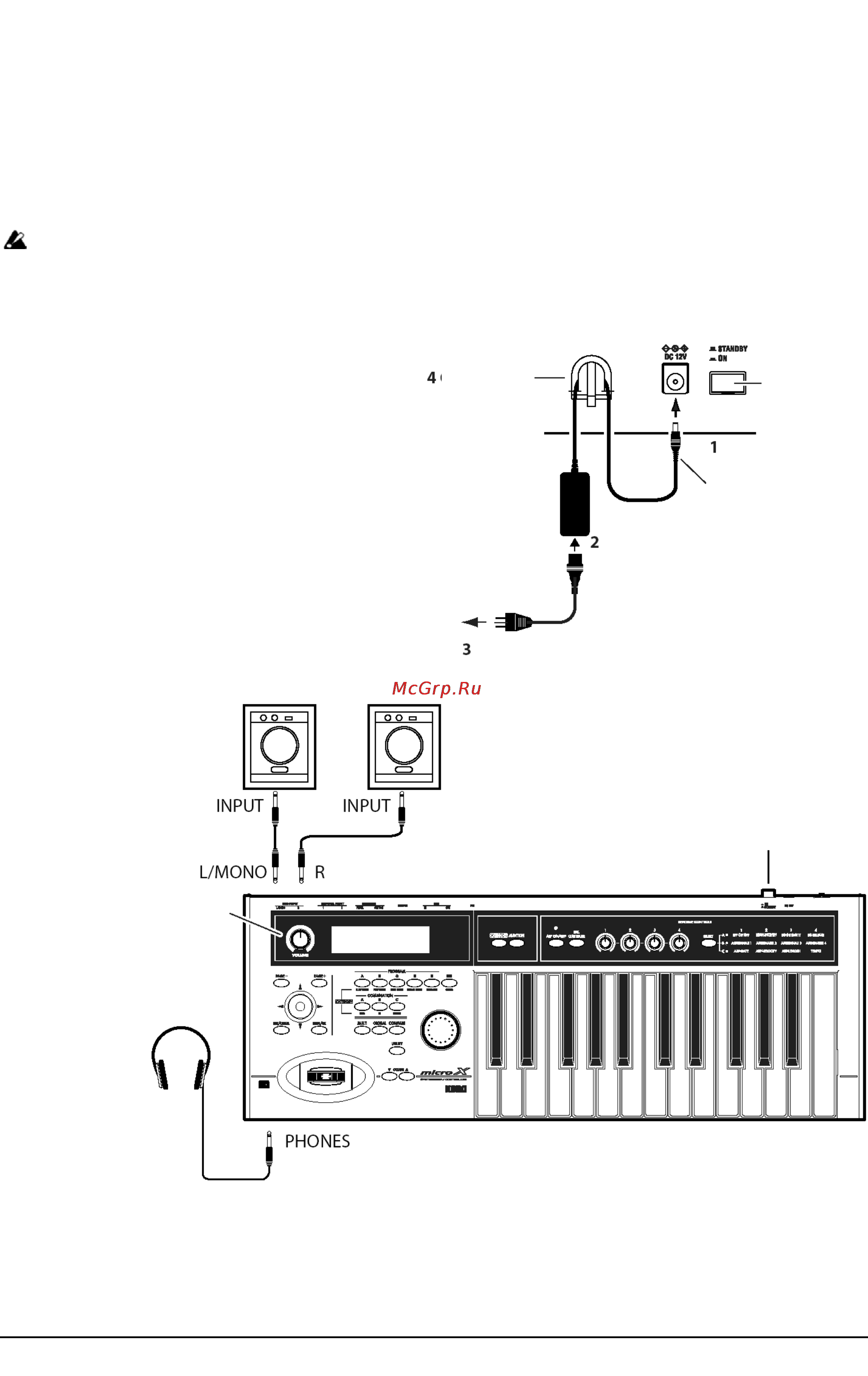 Korg Micro X [4/139] Подключение