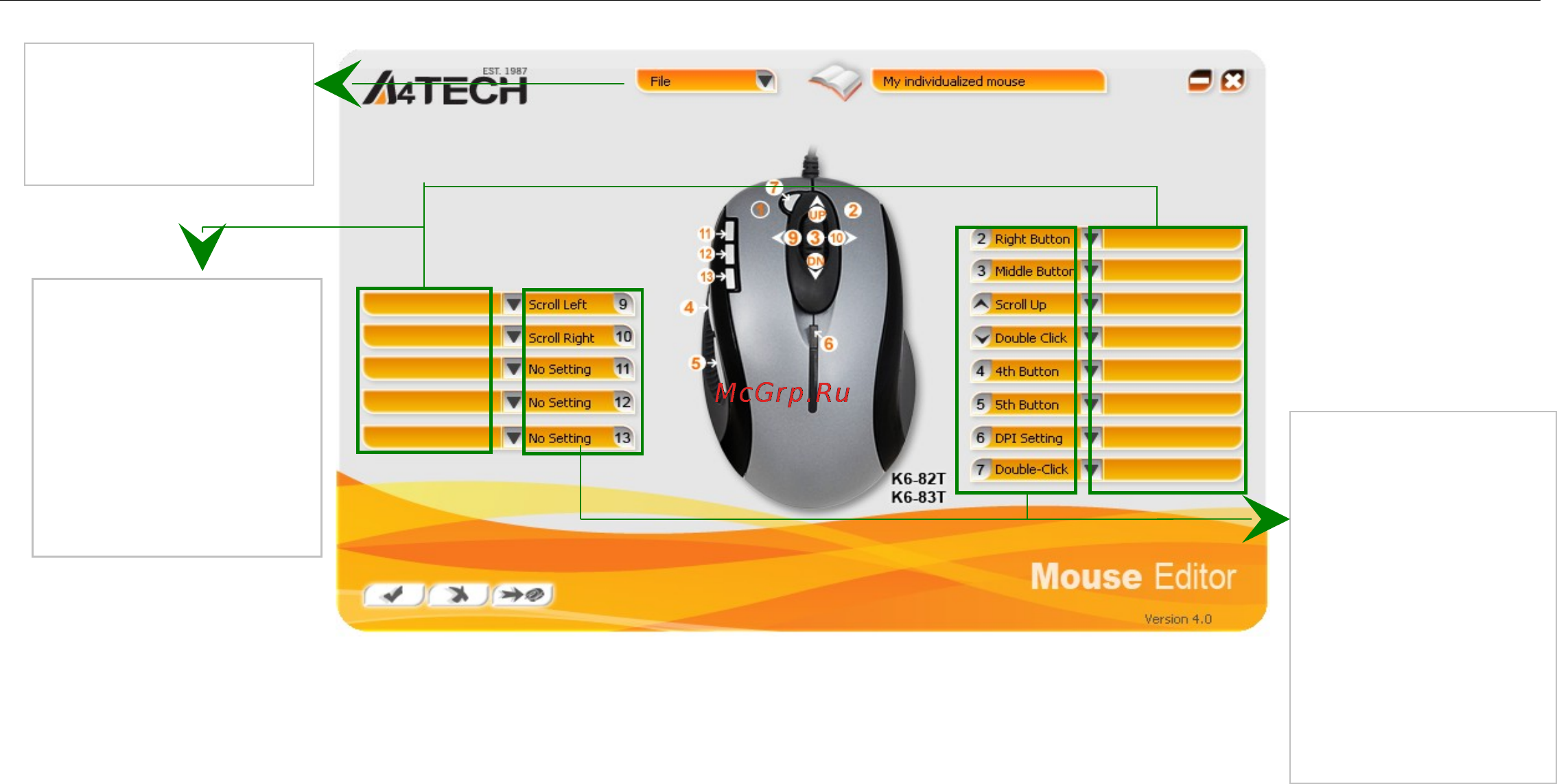A4Tech K5-52D [4/13] Oscar main menu