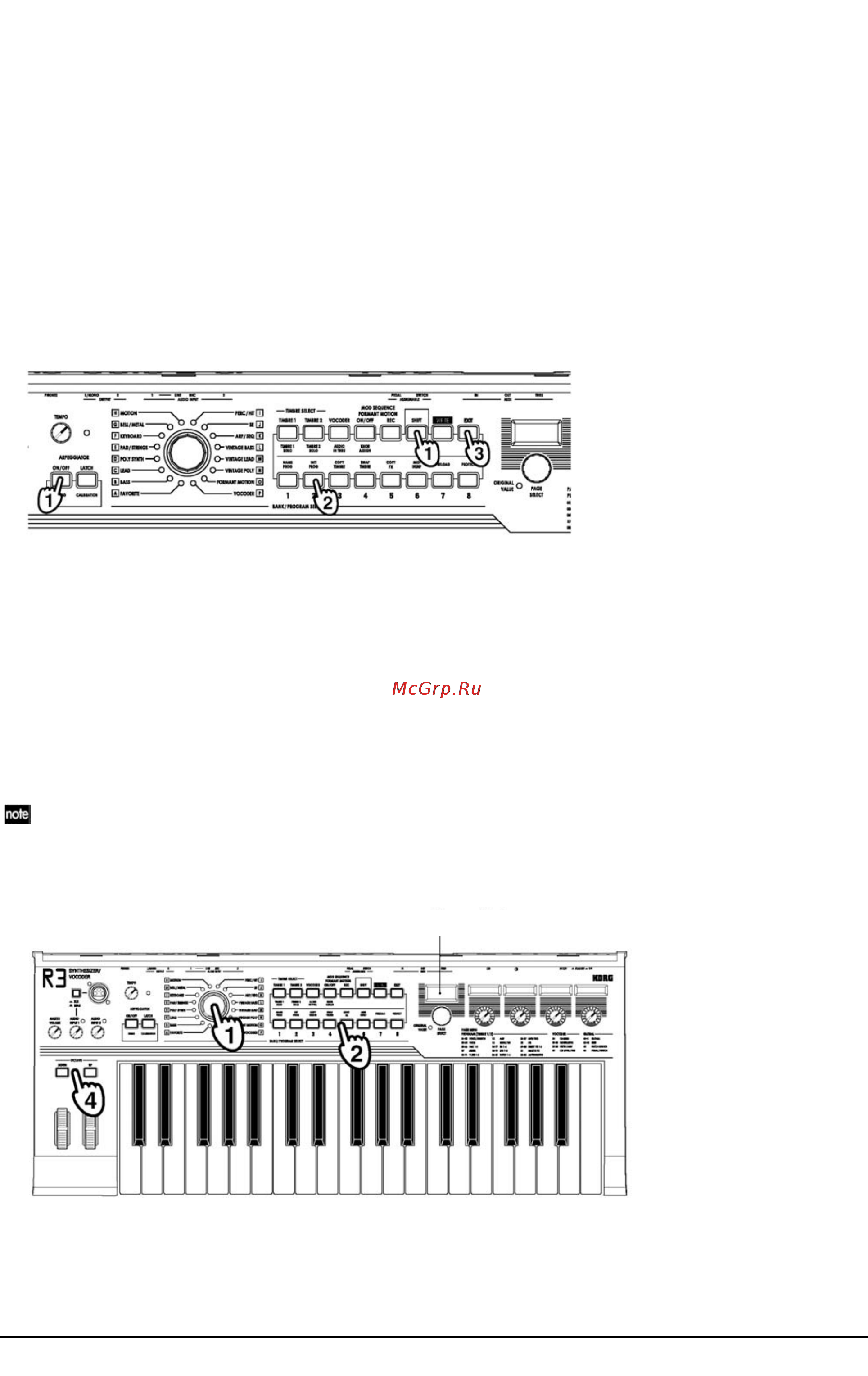Korg R3 [15/93] Korg r3 руководство пользователя 15