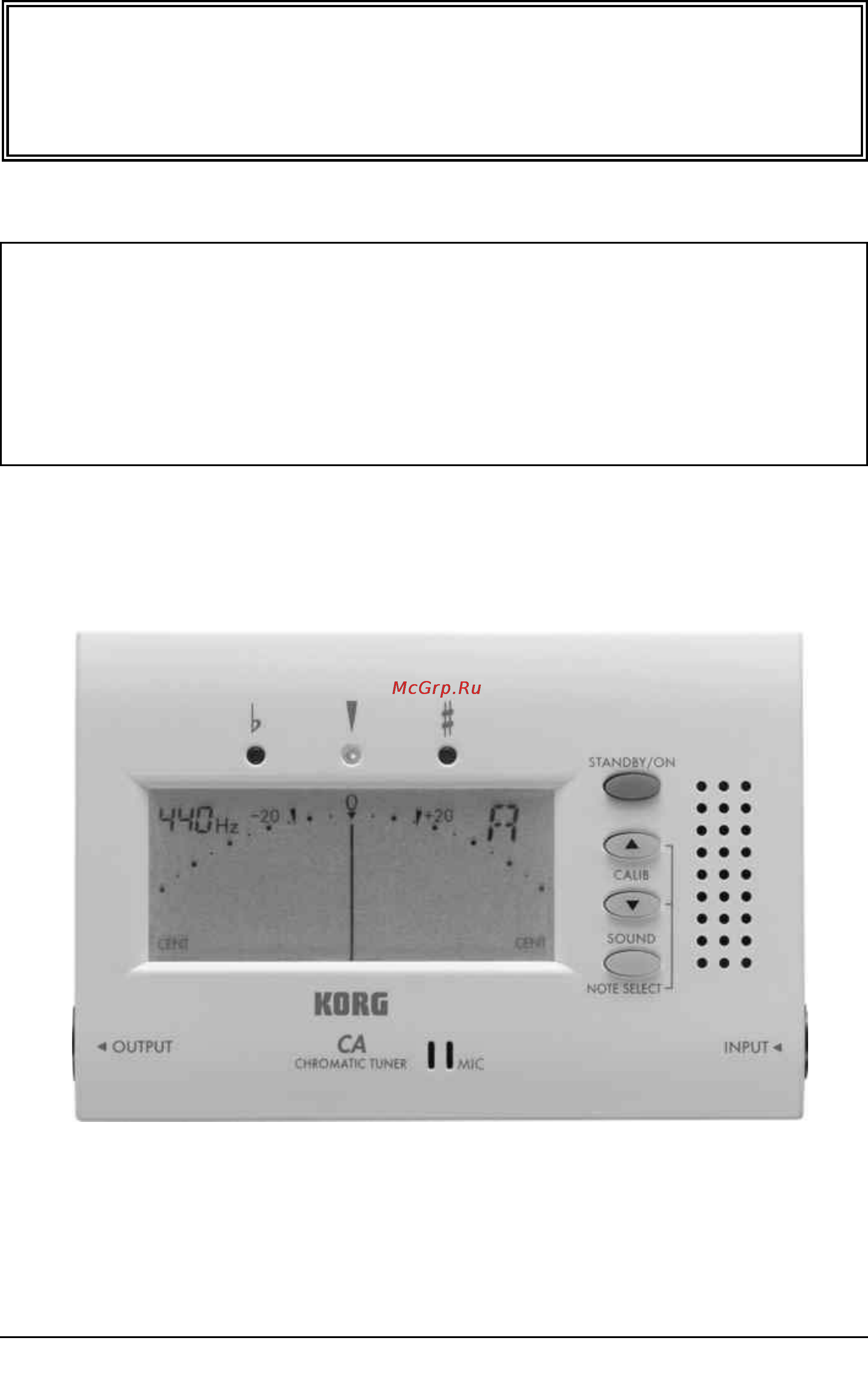 Korg CA40 Инструкция по эксплуатации онлайн