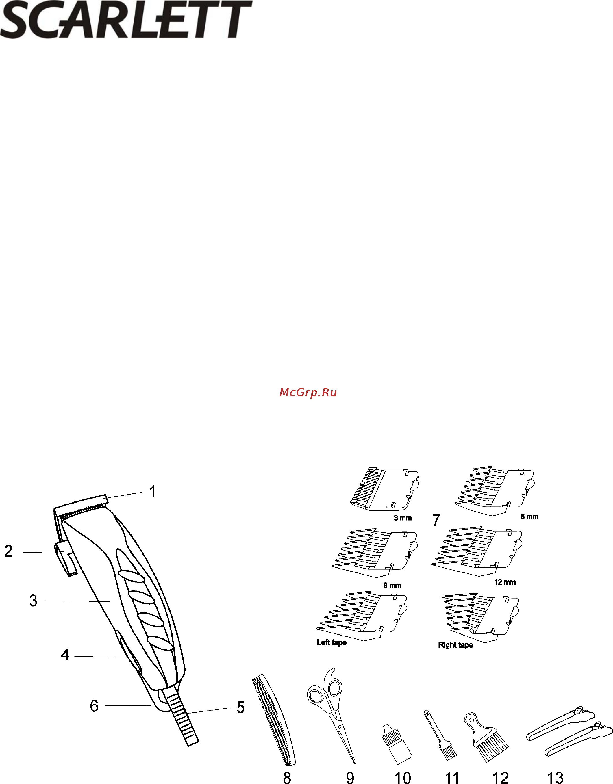 Scarlett SC-1264 Инструкция по эксплуатации онлайн