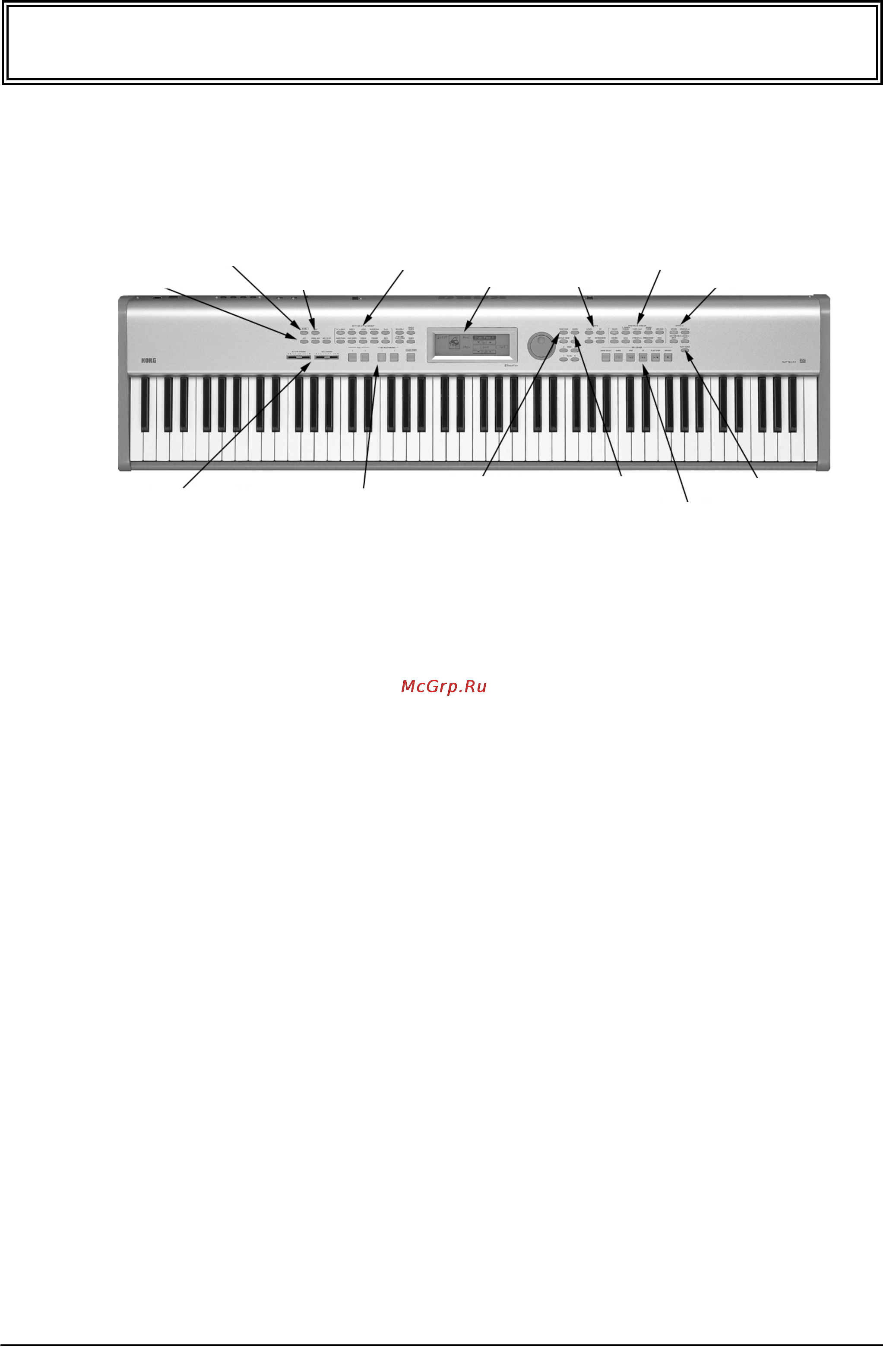 Korg SP-500 Инструкция по эксплуатации онлайн