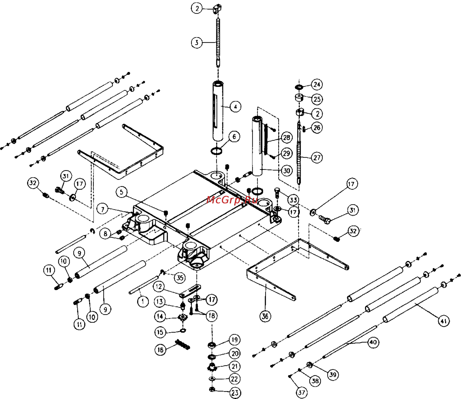 Jet JWP-16 OS (708531M) [18/23] Base assembly
