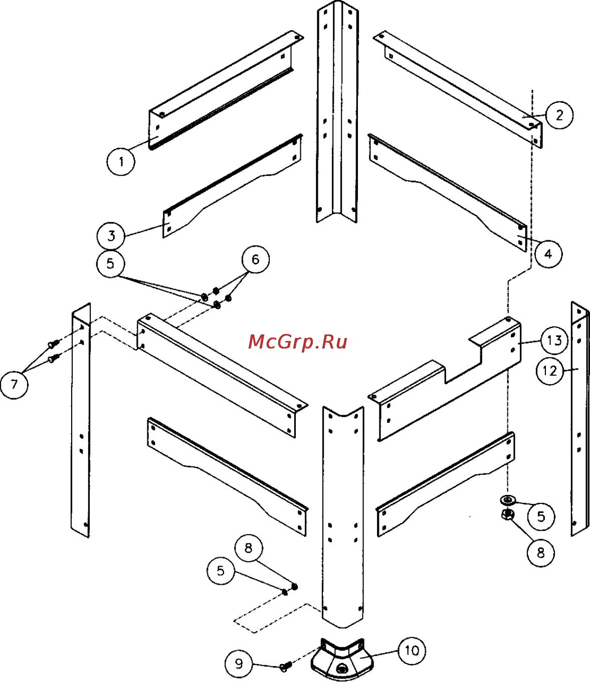 Jet JWP-16 OS (708531T) [22/23] Stand assembly parts list