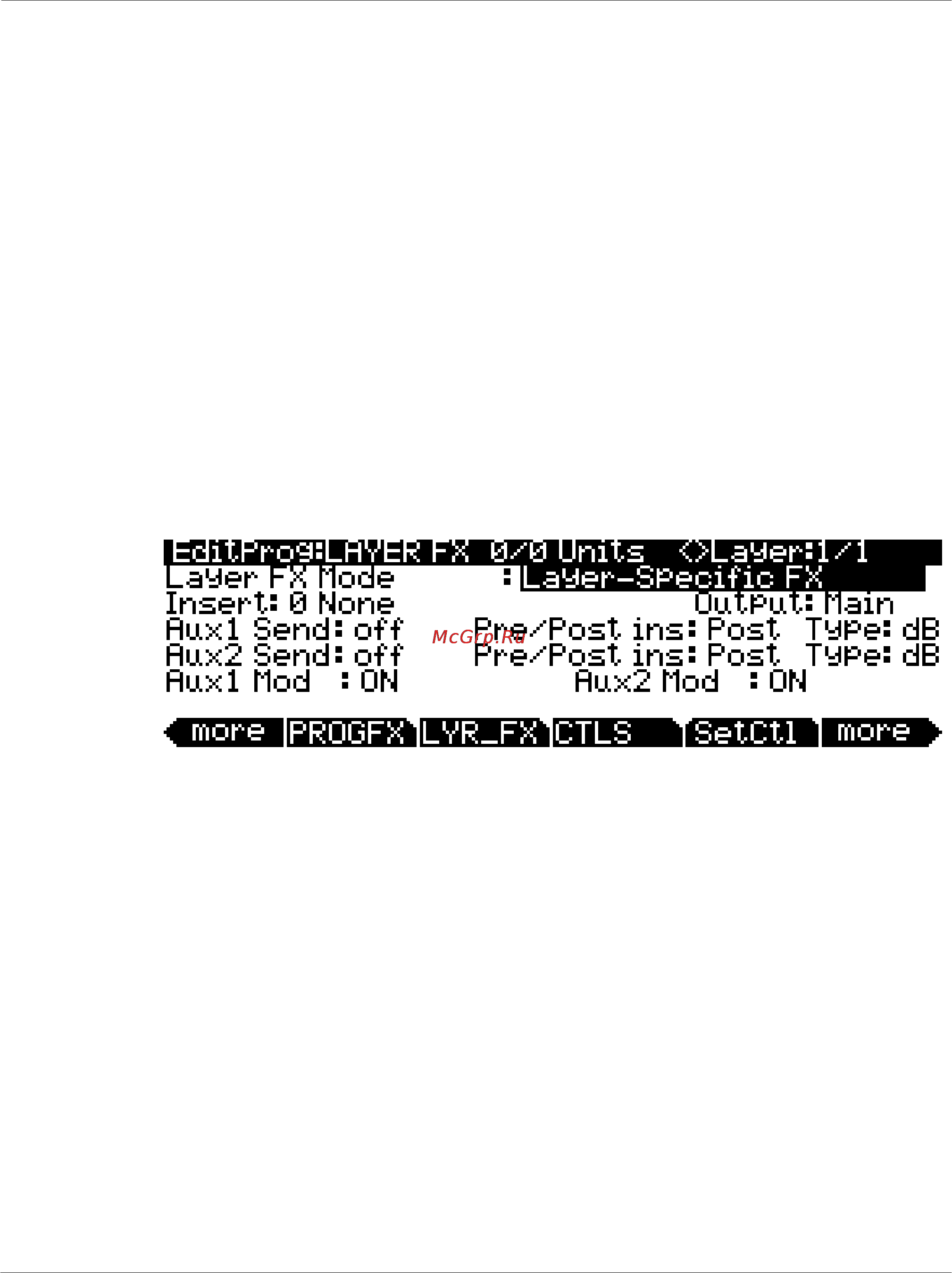 Kurzweil PC361 [105/298] Страница эффекта слоя lyr_fx