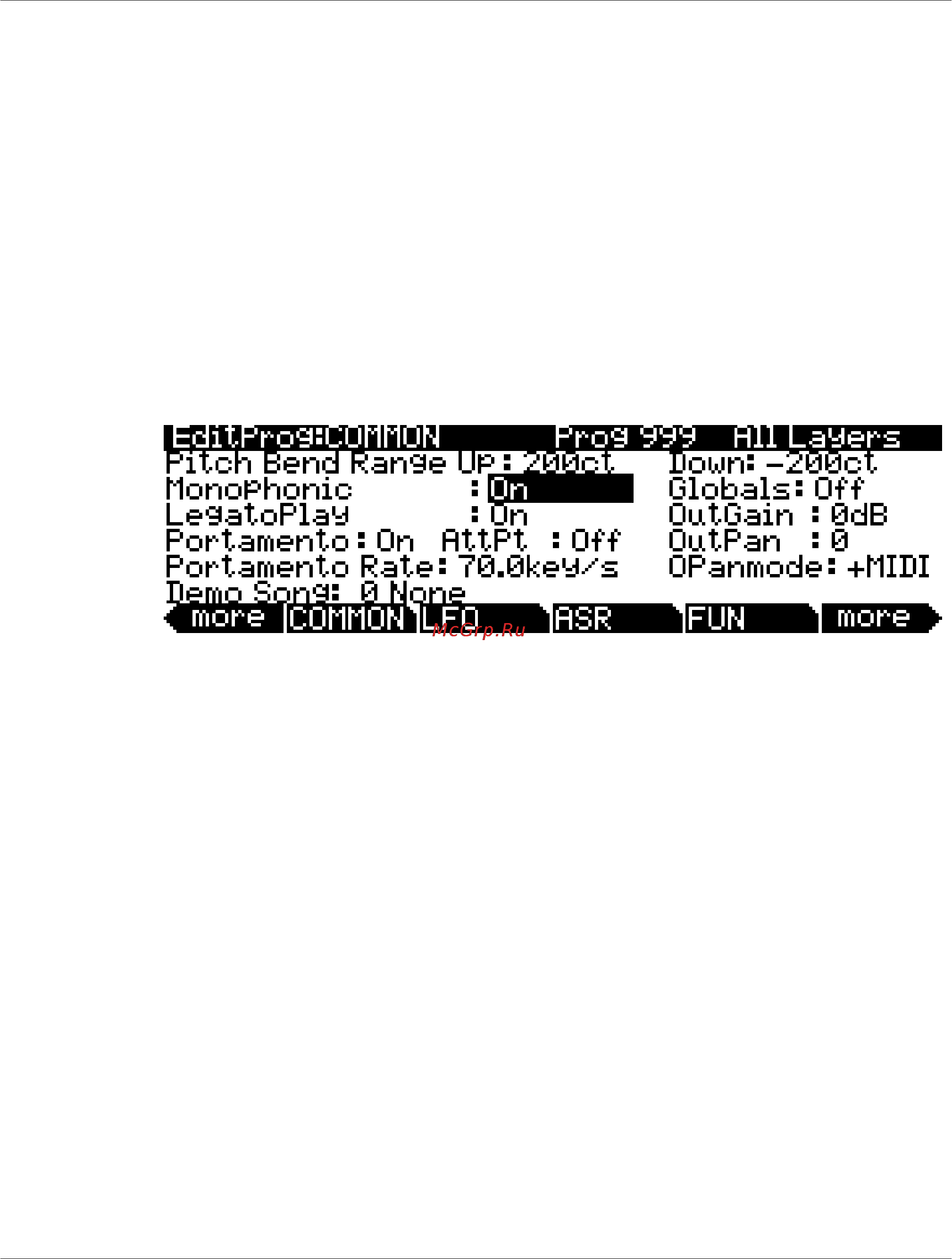 Kurzweil PC361 [90/298] Воспроизведение легато