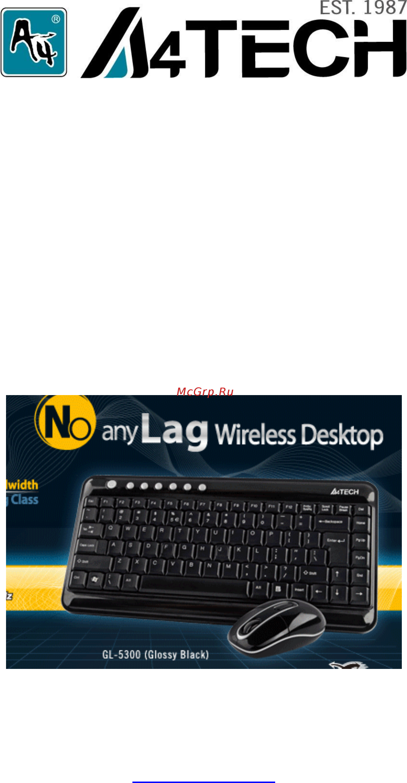 A4Tech GL-5300 Инструкция по эксплуатации онлайн