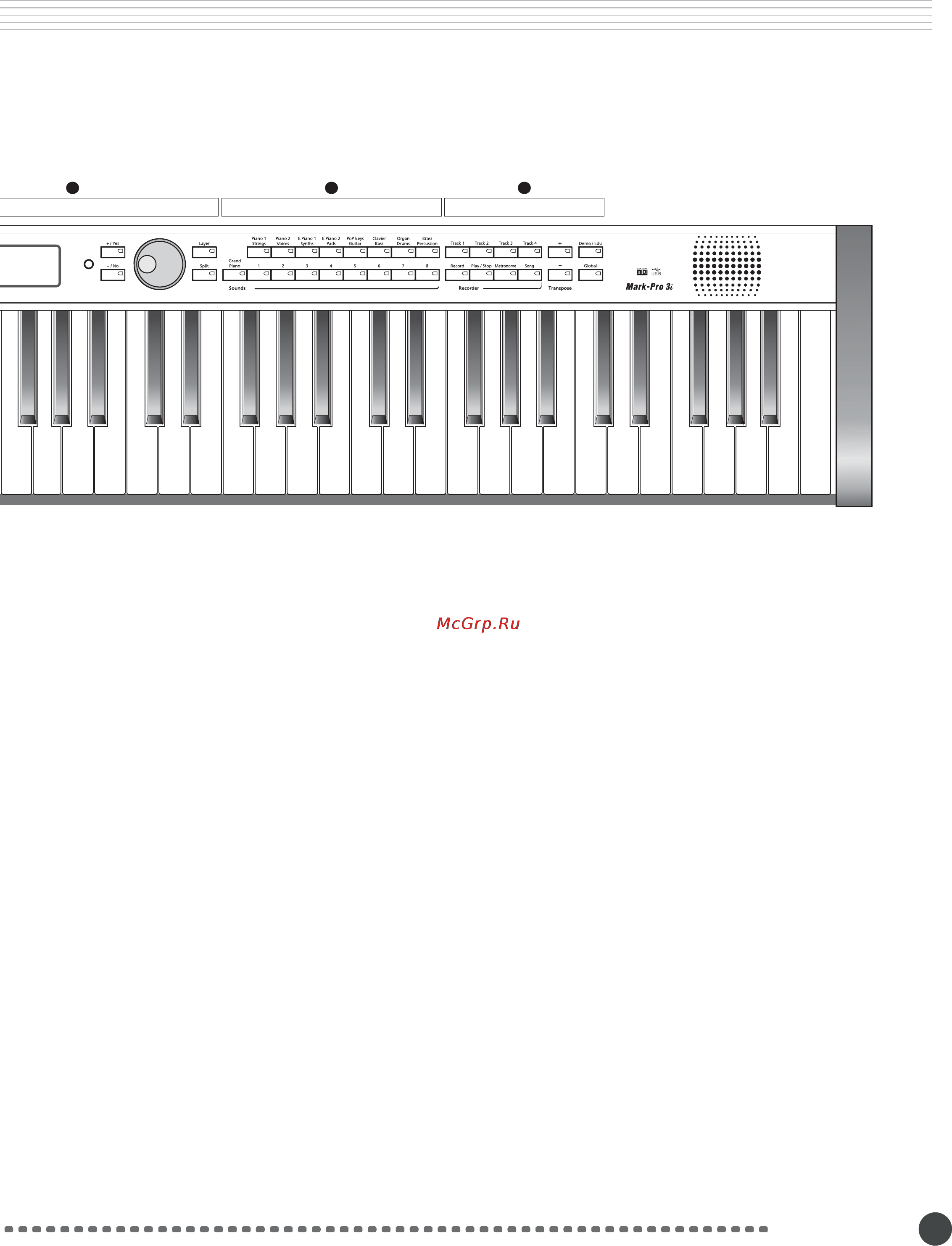 Kurzweil MARK PRO 3I Инструкция по эксплуатации онлайн [3/39] 6855